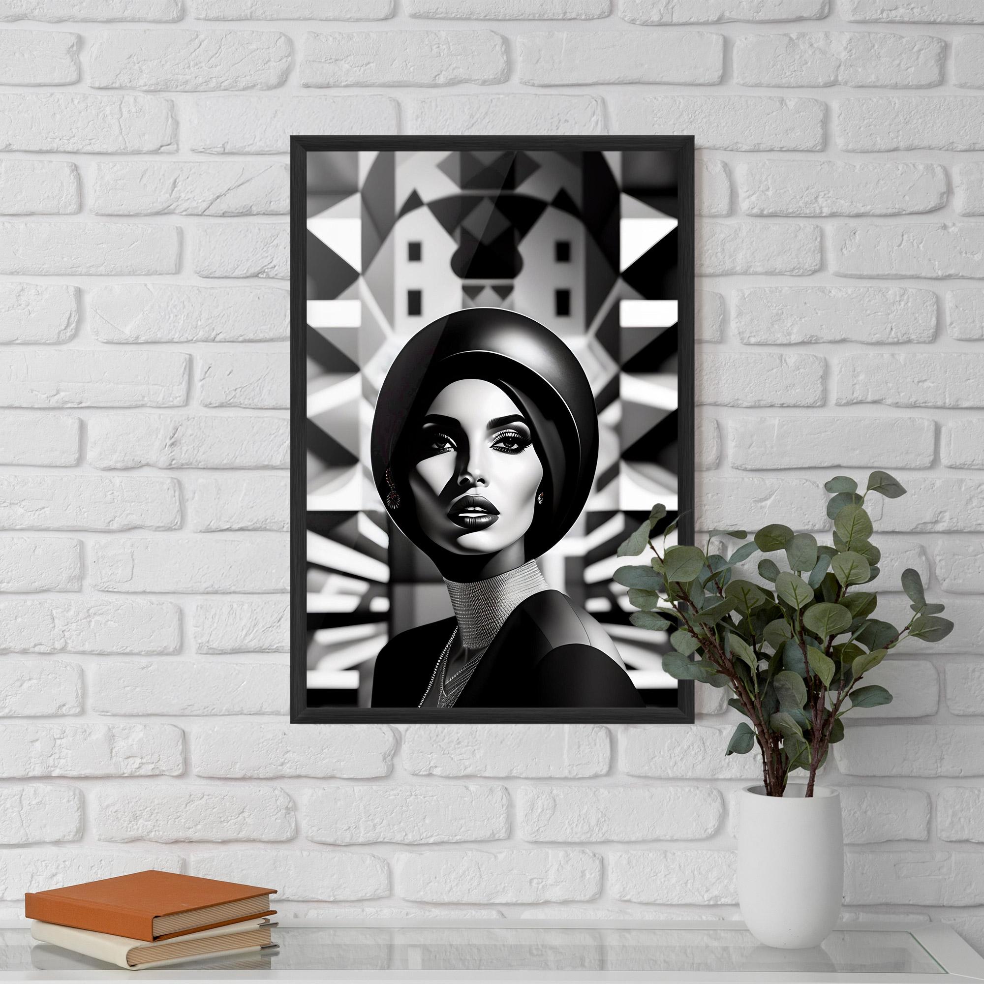 Gerahmte Poster Big Black Hat mockup 5