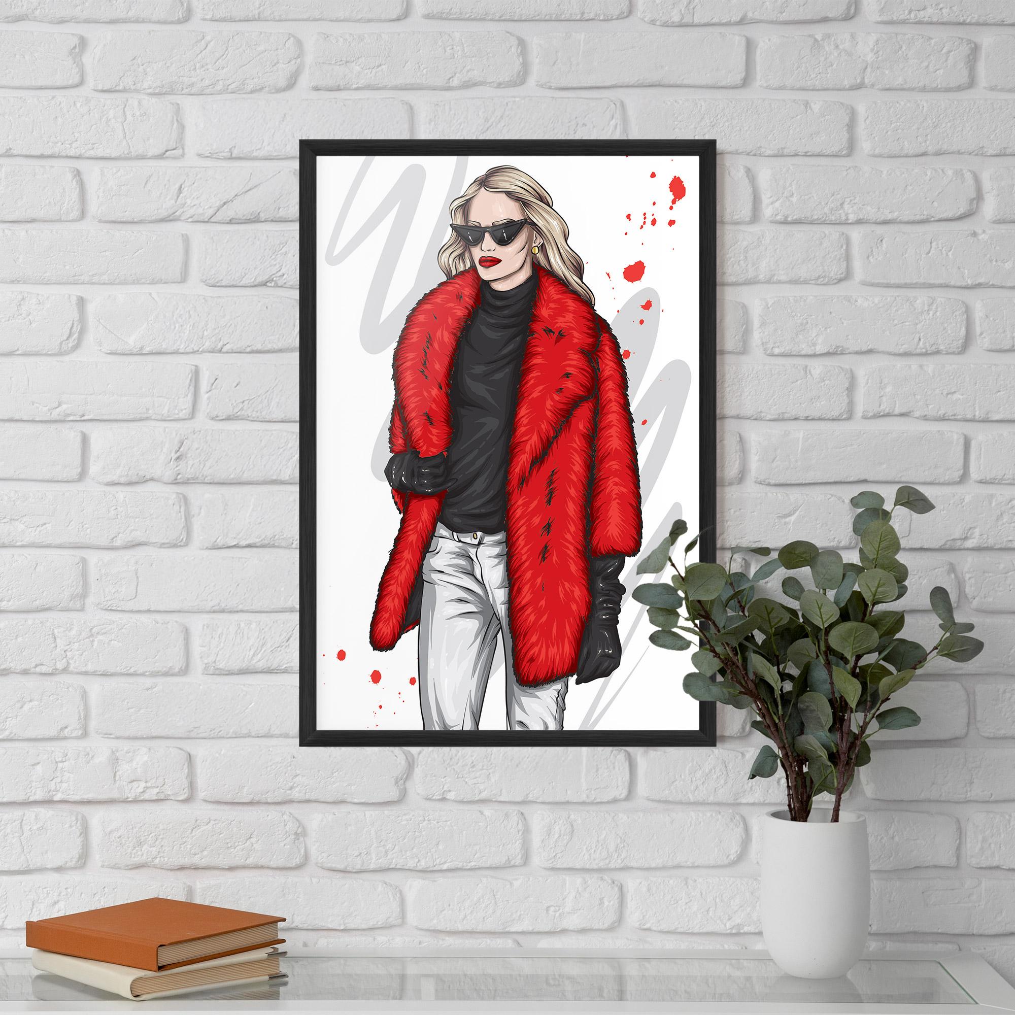Gerahmte Poster Black Blouse Woman mockup 5