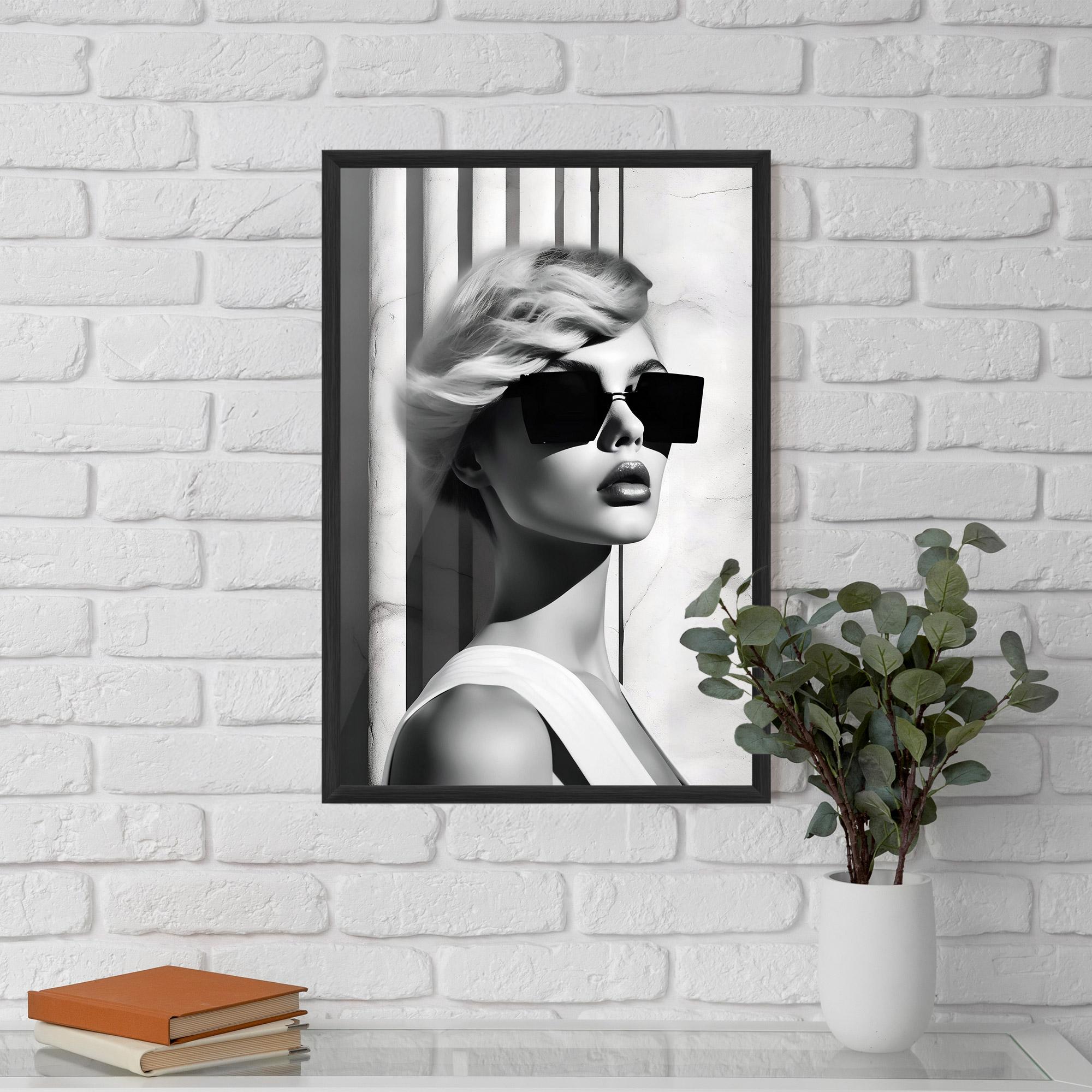 Gerahmte Poster Fashion Woman Glasses mockup 5