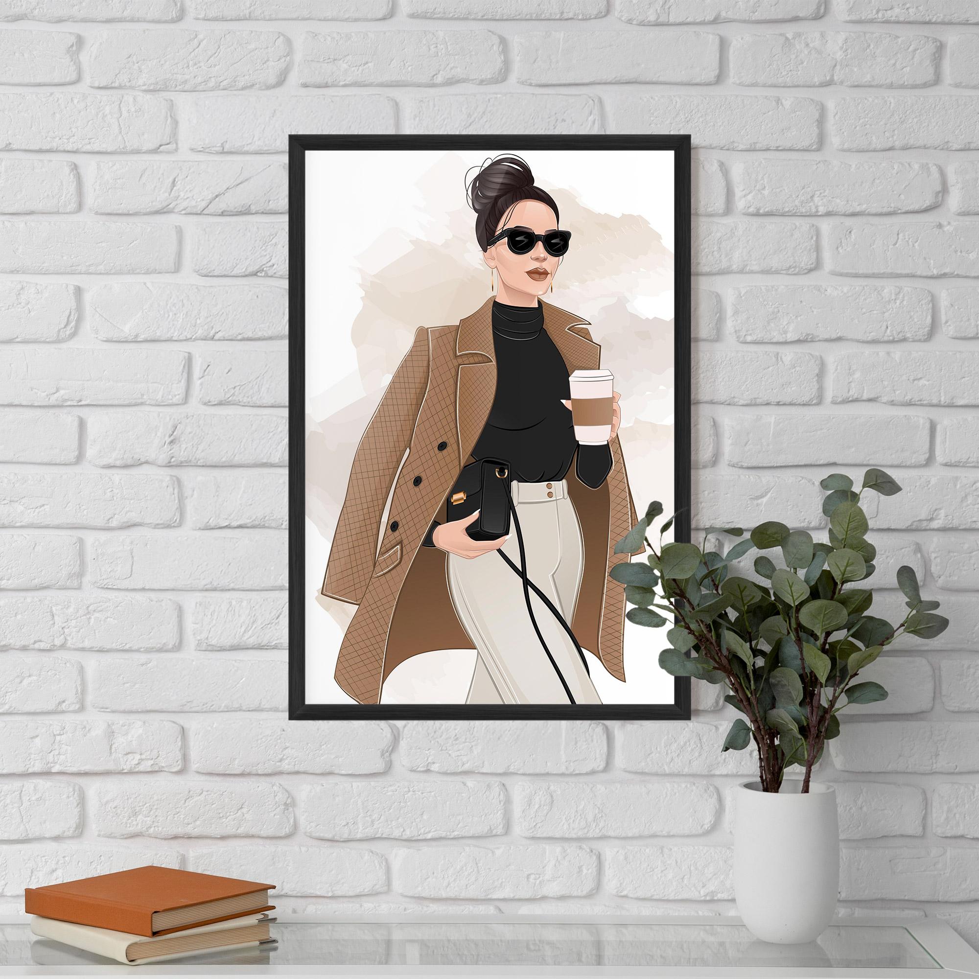 Gerahmte Poster Modern Coffee Outfit mockup 5