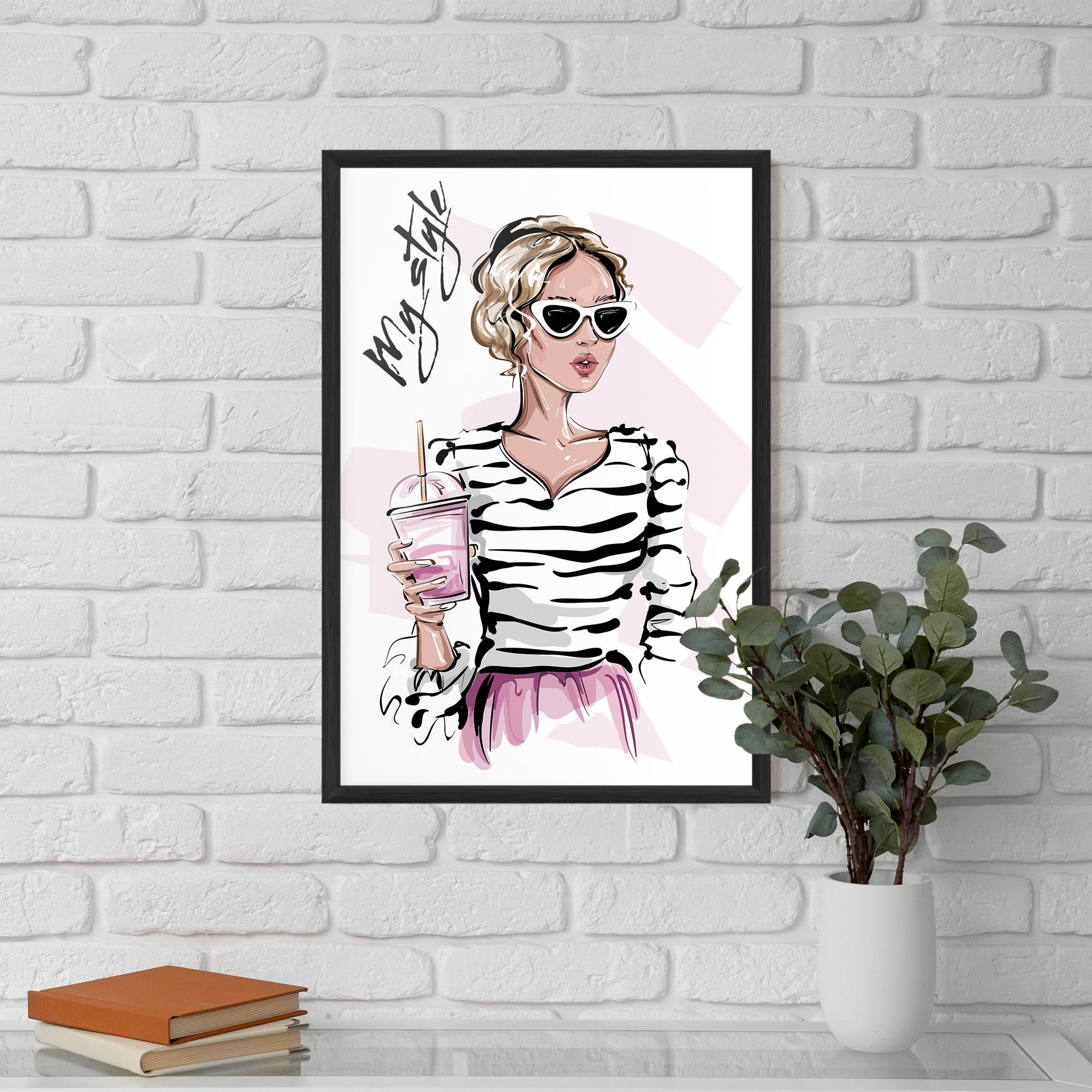 Gerahmte Poster Pink Style mockup 5