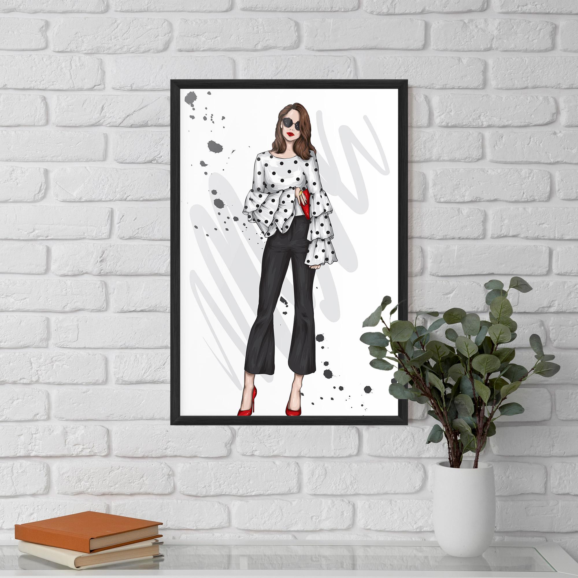 Gerahmte Poster Pretty Woman In White mockup 5