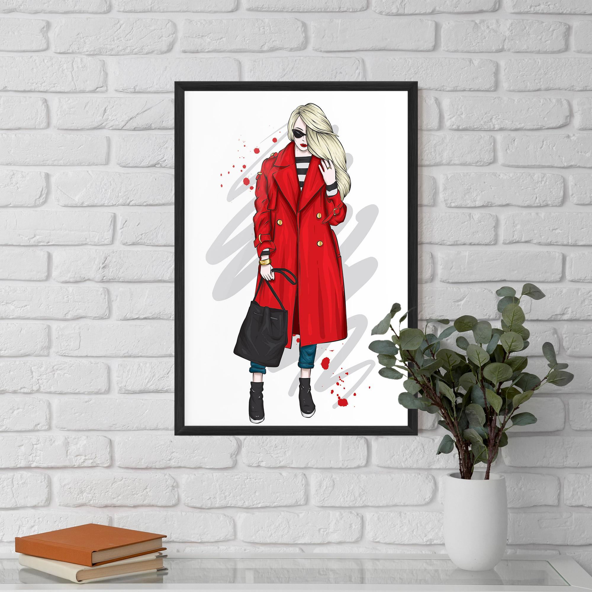 Gerahmte Poster Red Coat mockup 5