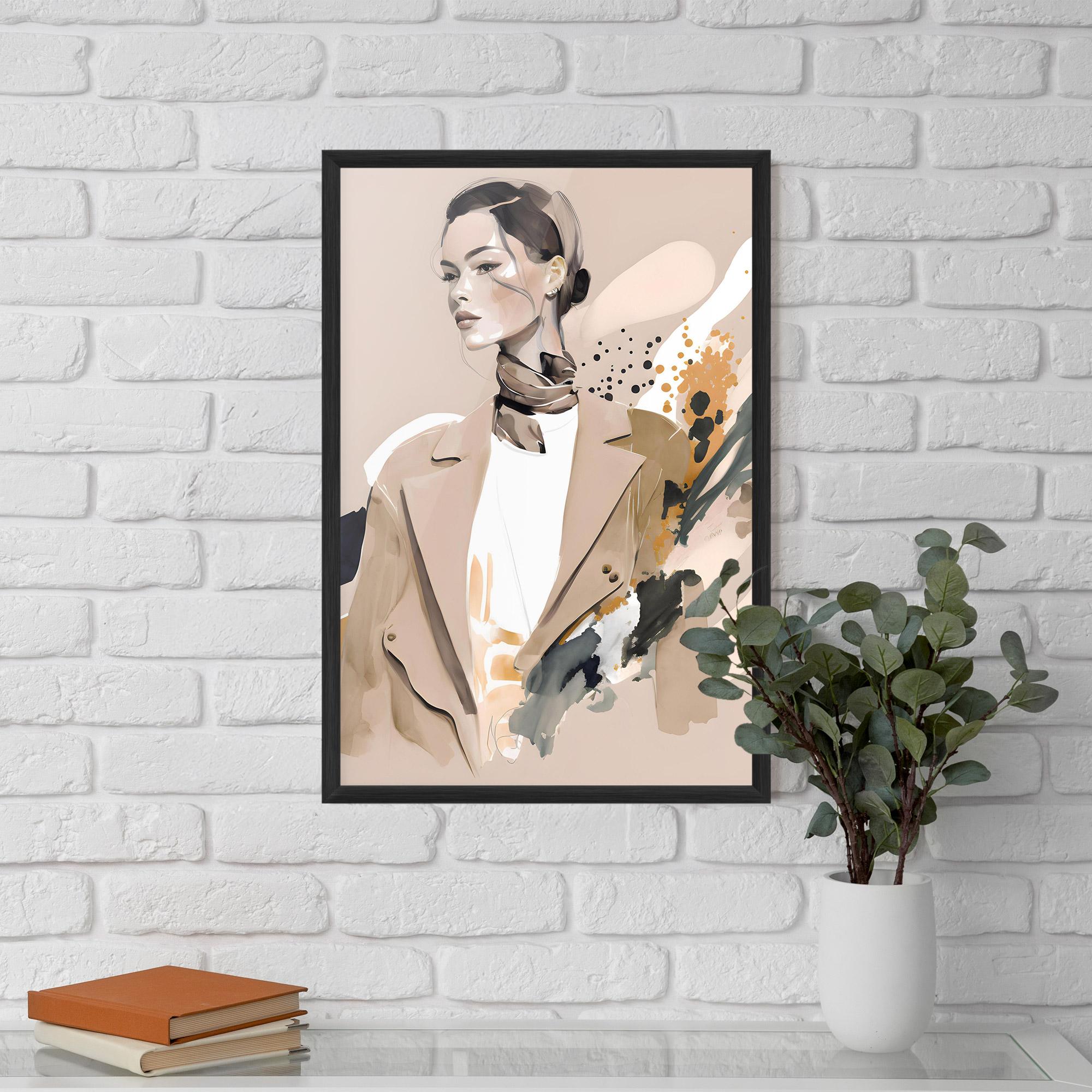 Gerahmte Poster Watercolor Stylish Model mockup 5