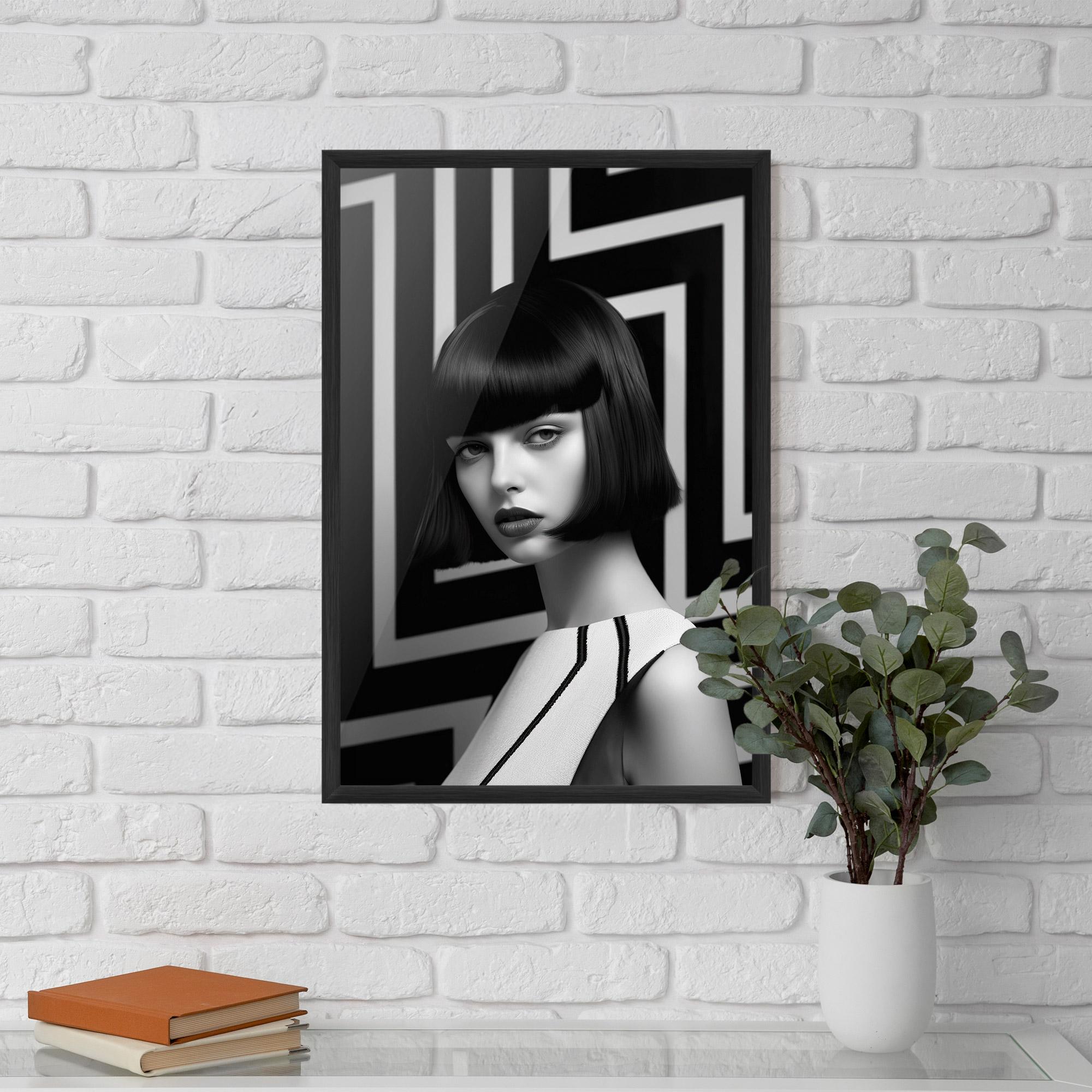 Gerahmte Poster Woman Abstract Art mockup 5