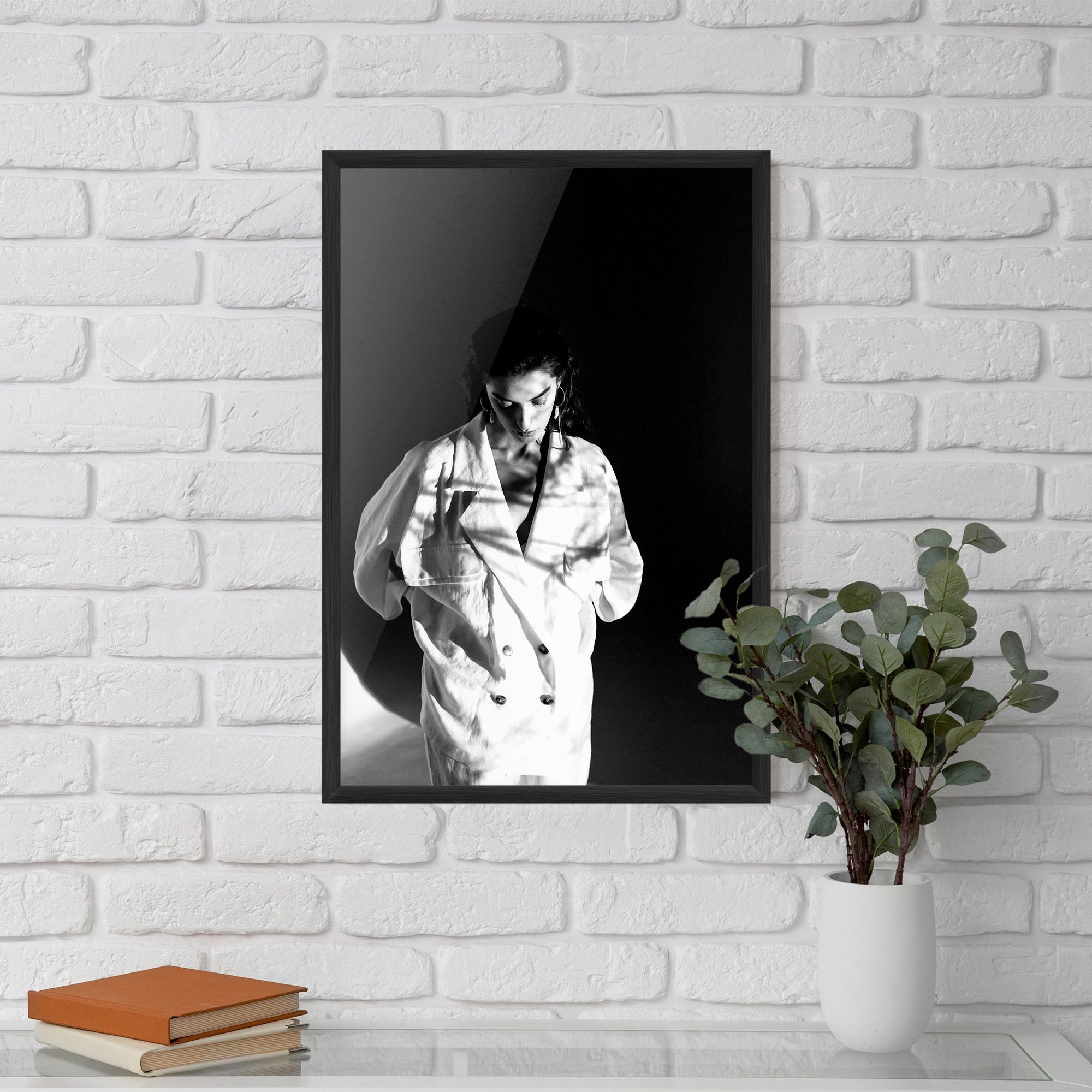 Woman Black Wall mockup 5