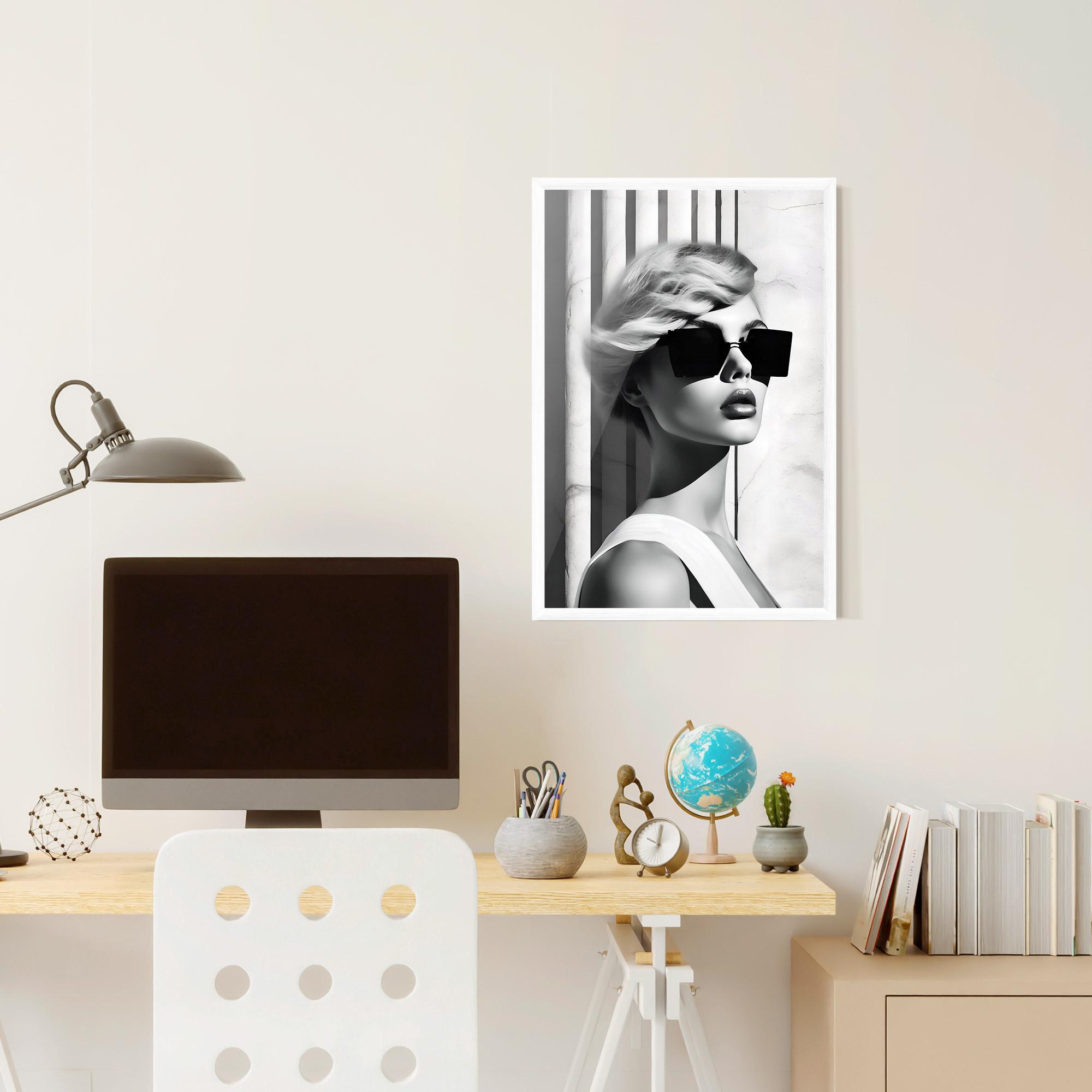 Gerahmte Poster Fashion Woman Glasses mockup 6