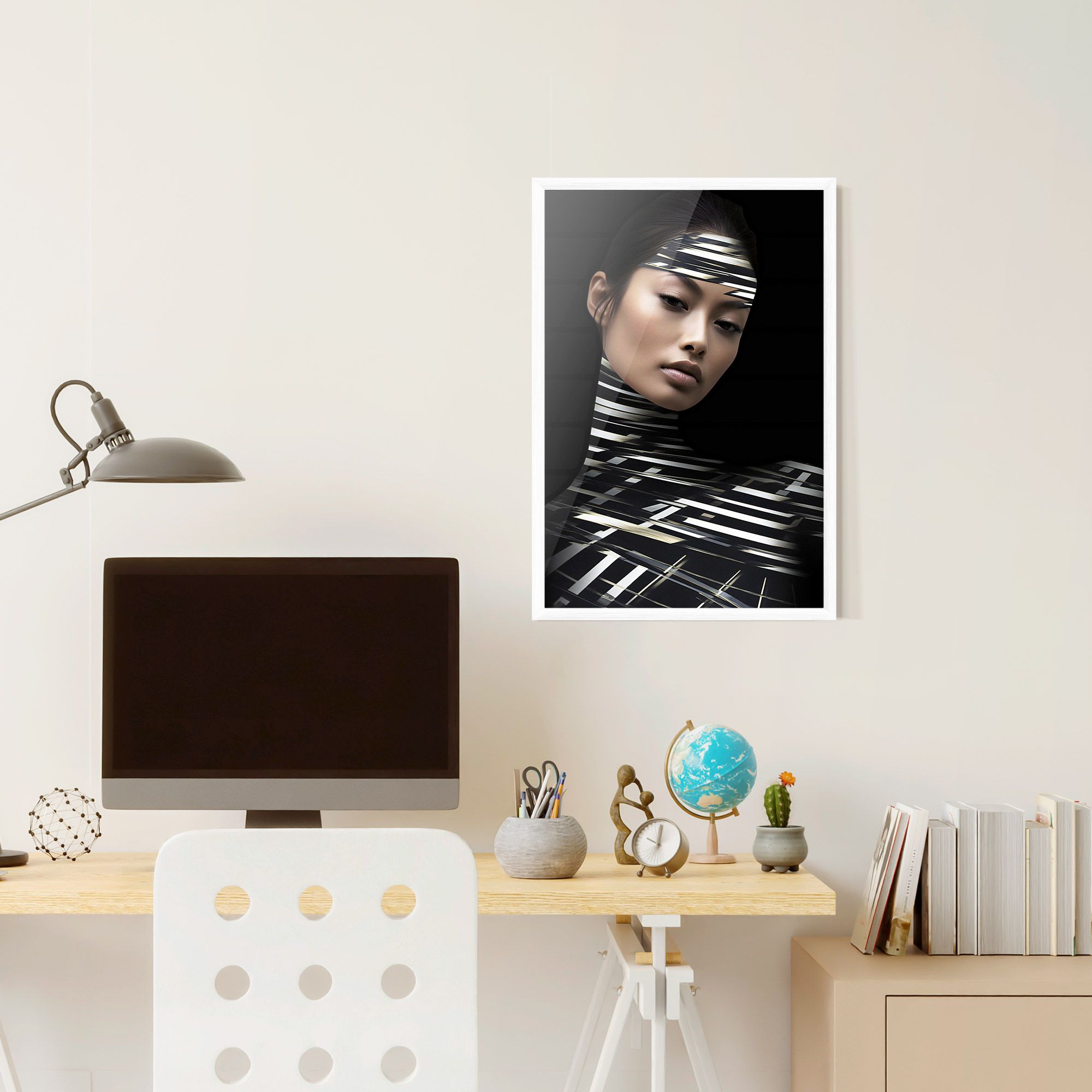 Futuristic Make Up Woman mockup 6