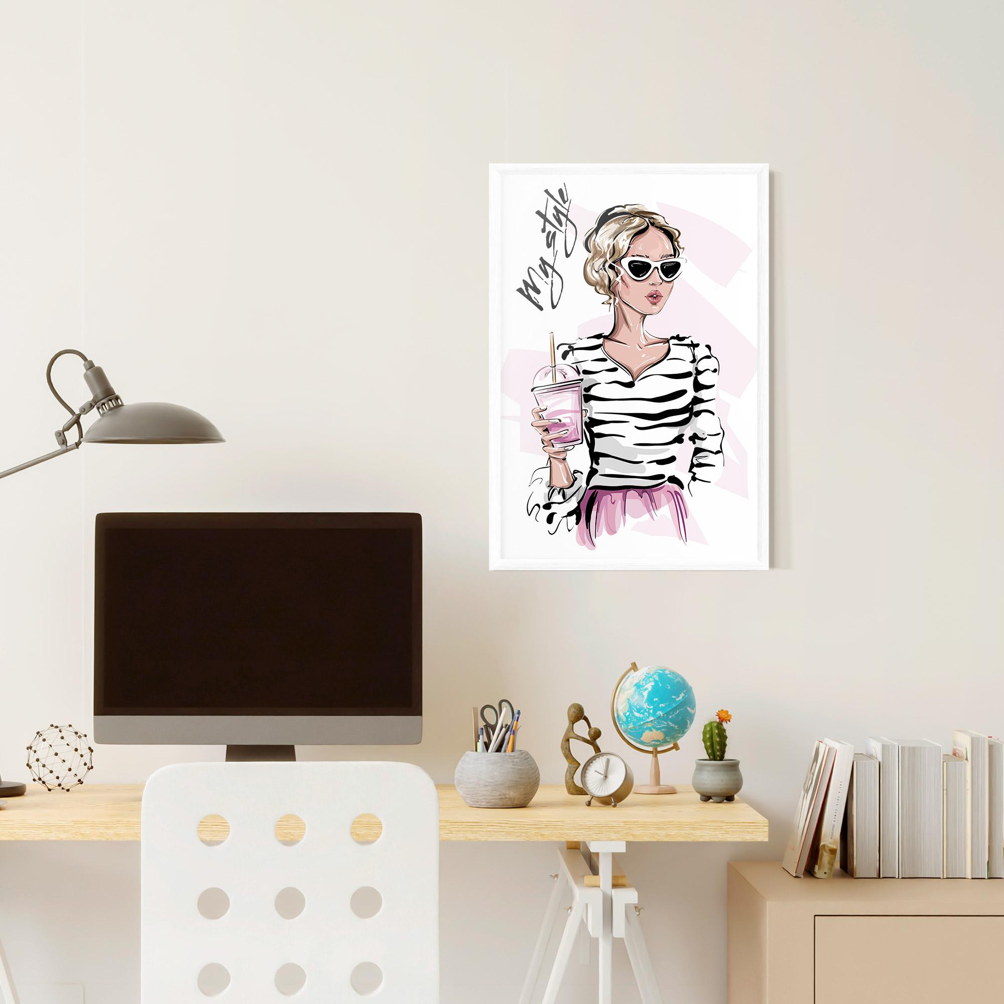 Gerahmte Poster Pink Style mockup 6