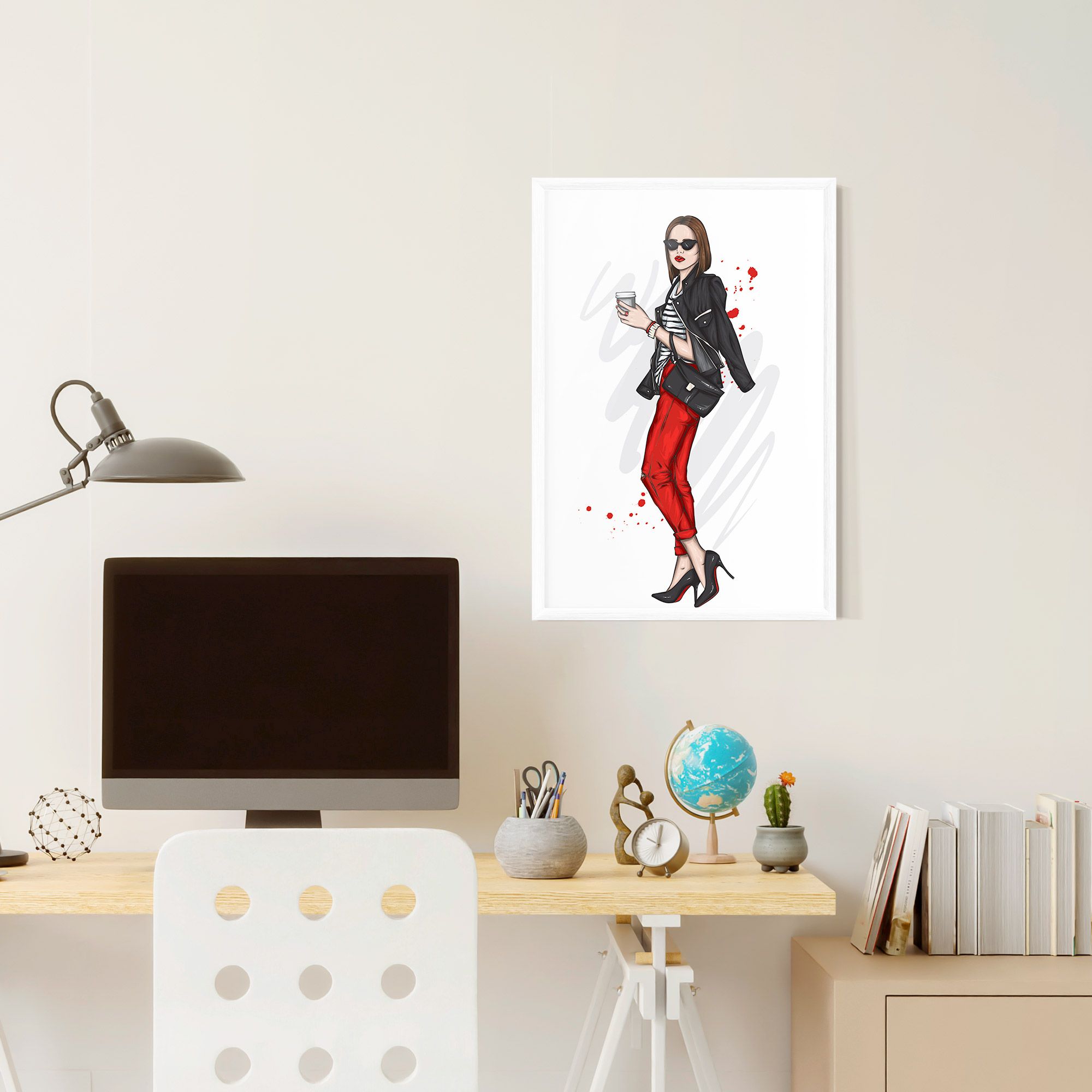 Red Pants Woman mockup 6