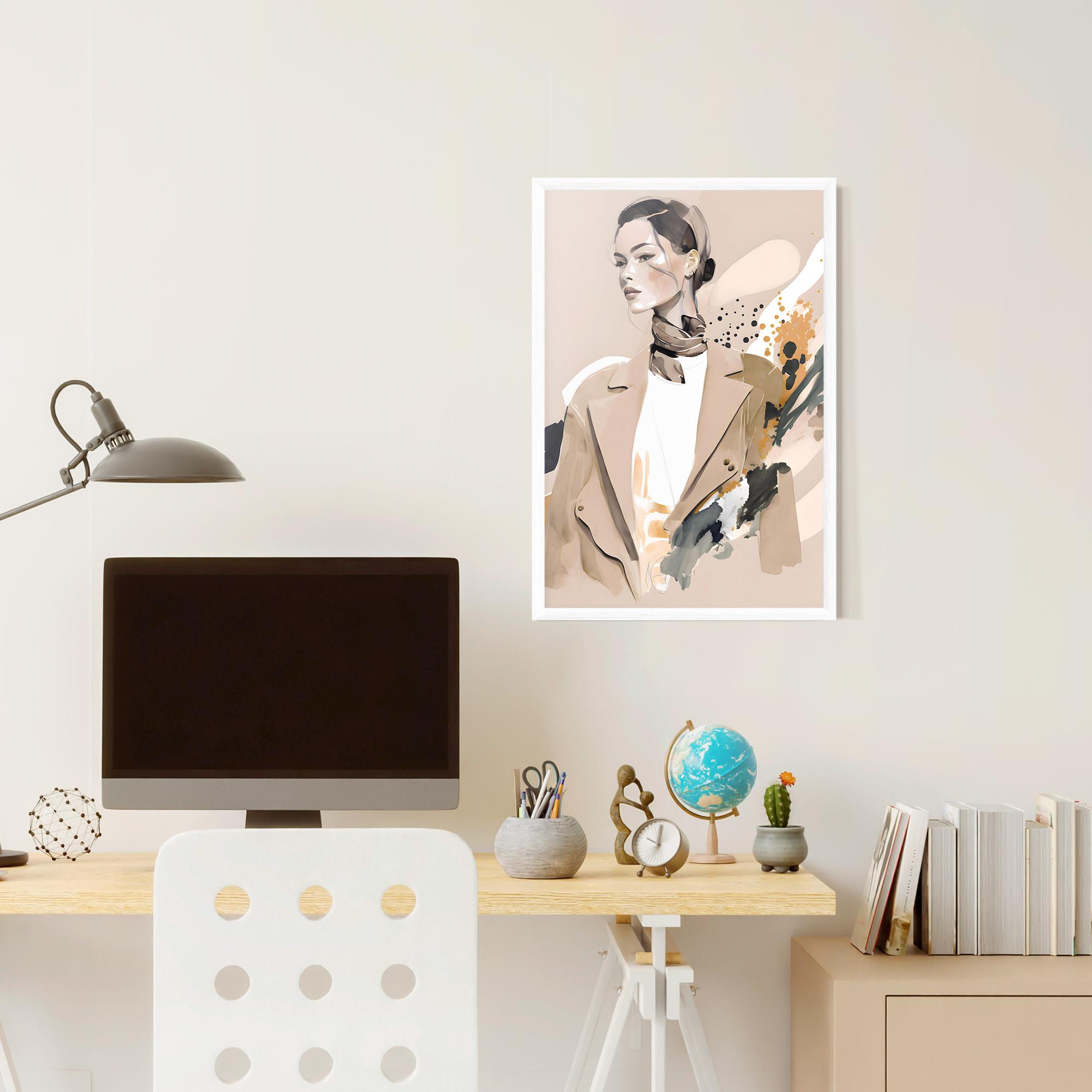 Gerahmte Poster Watercolor Stylish Model mockup 6