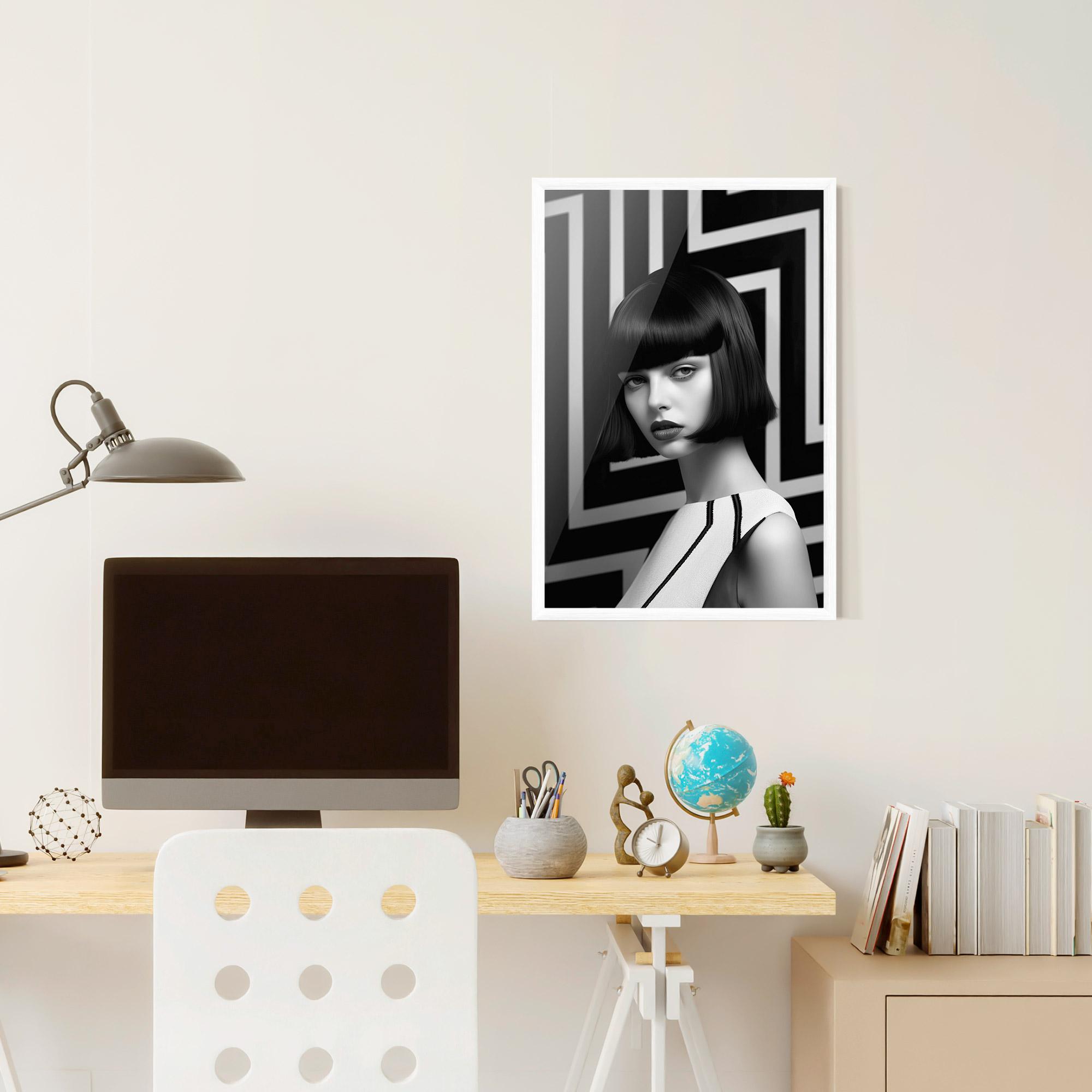 Gerahmte Poster Woman Abstract Art mockup 6