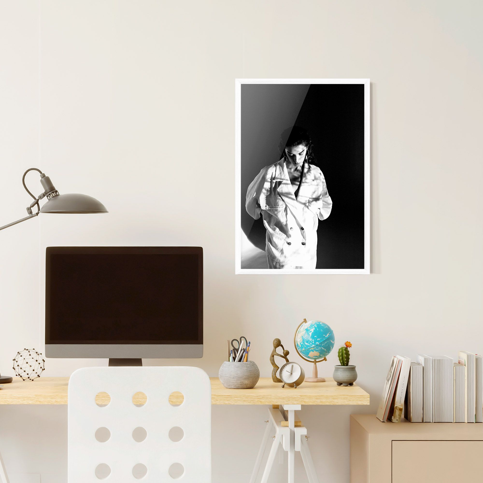Woman Black Wall mockup 6
