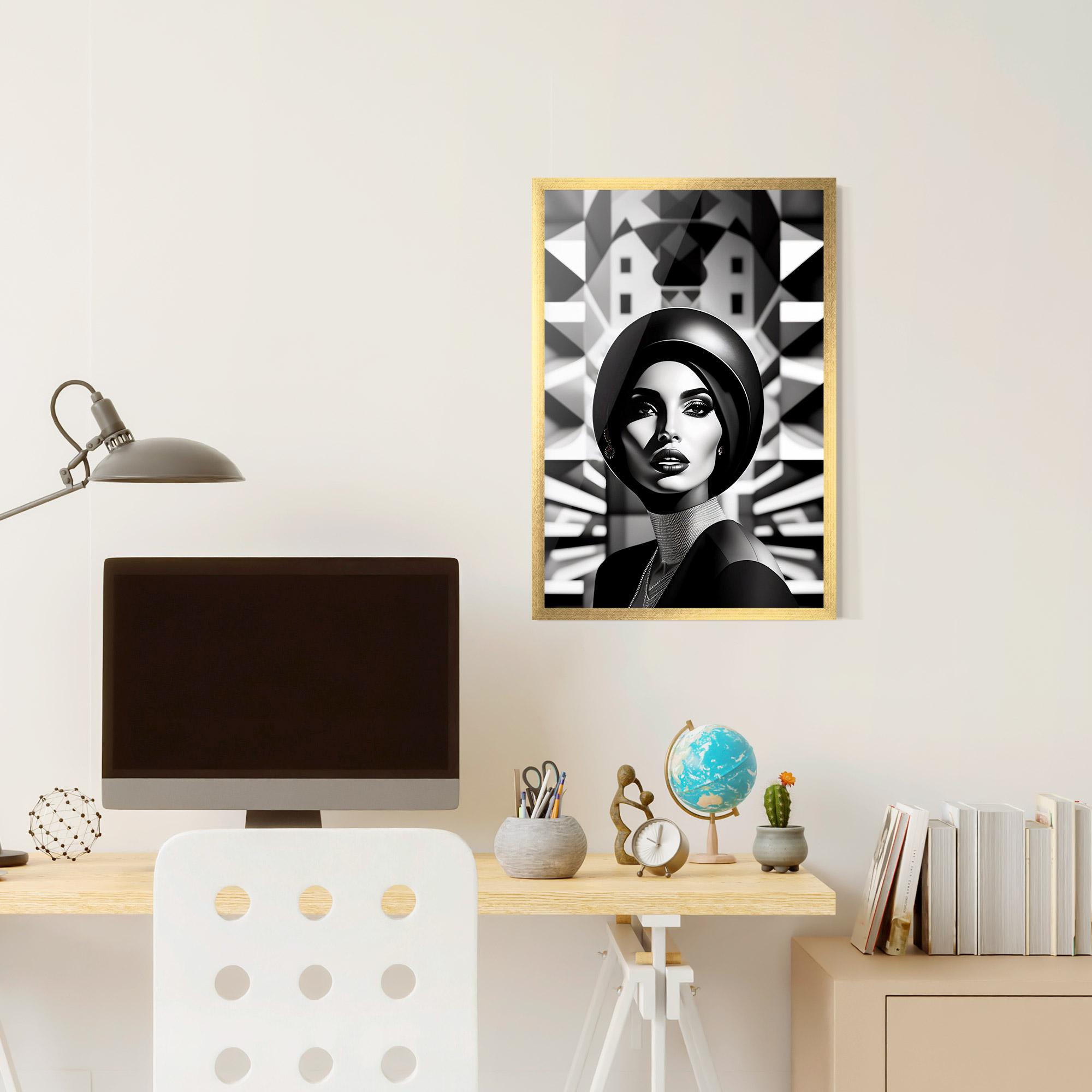 Gerahmte Poster Big Black Hat mockup 6