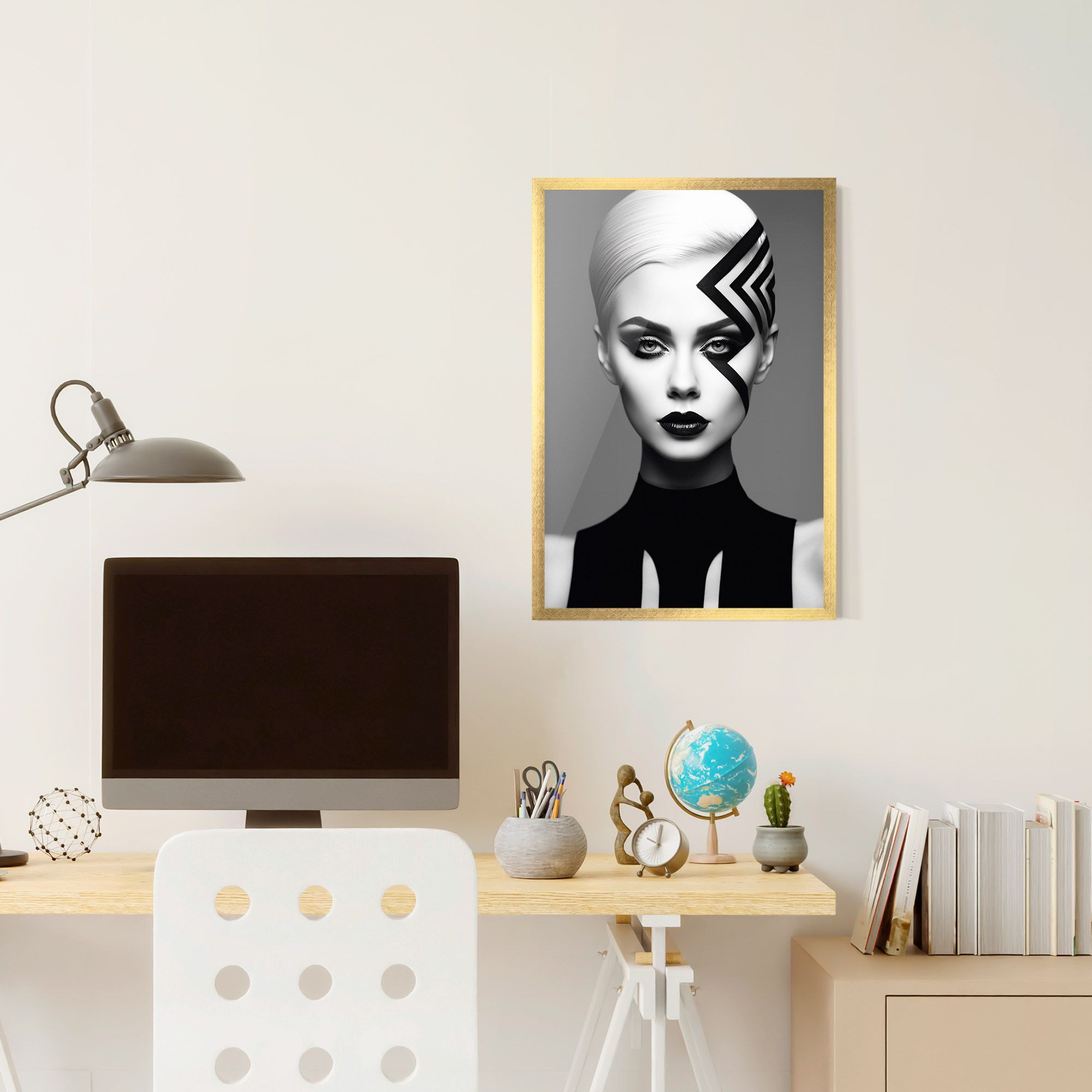 Black Lines On Face mockup 6