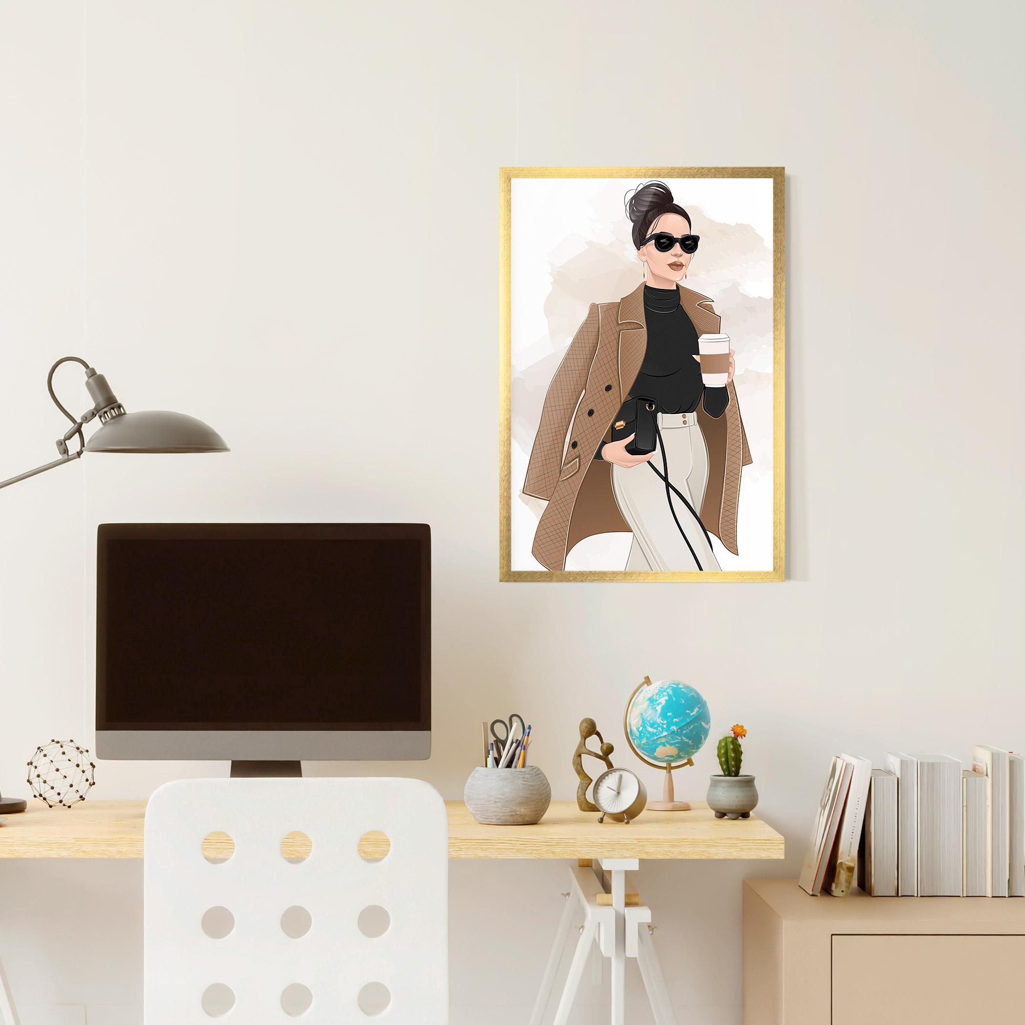 Gerahmte Poster Modern Coffee Outfit mockup 6