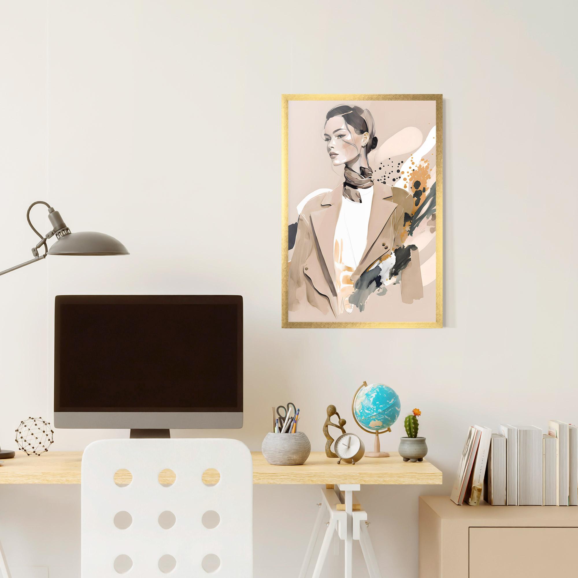 Gerahmte Poster Watercolor Stylish Model mockup 6