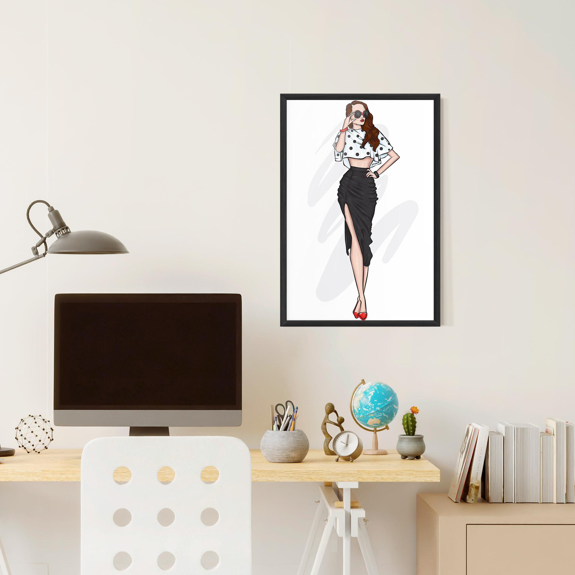 Gerahmte Poster Black Skirt Diva mockup 6