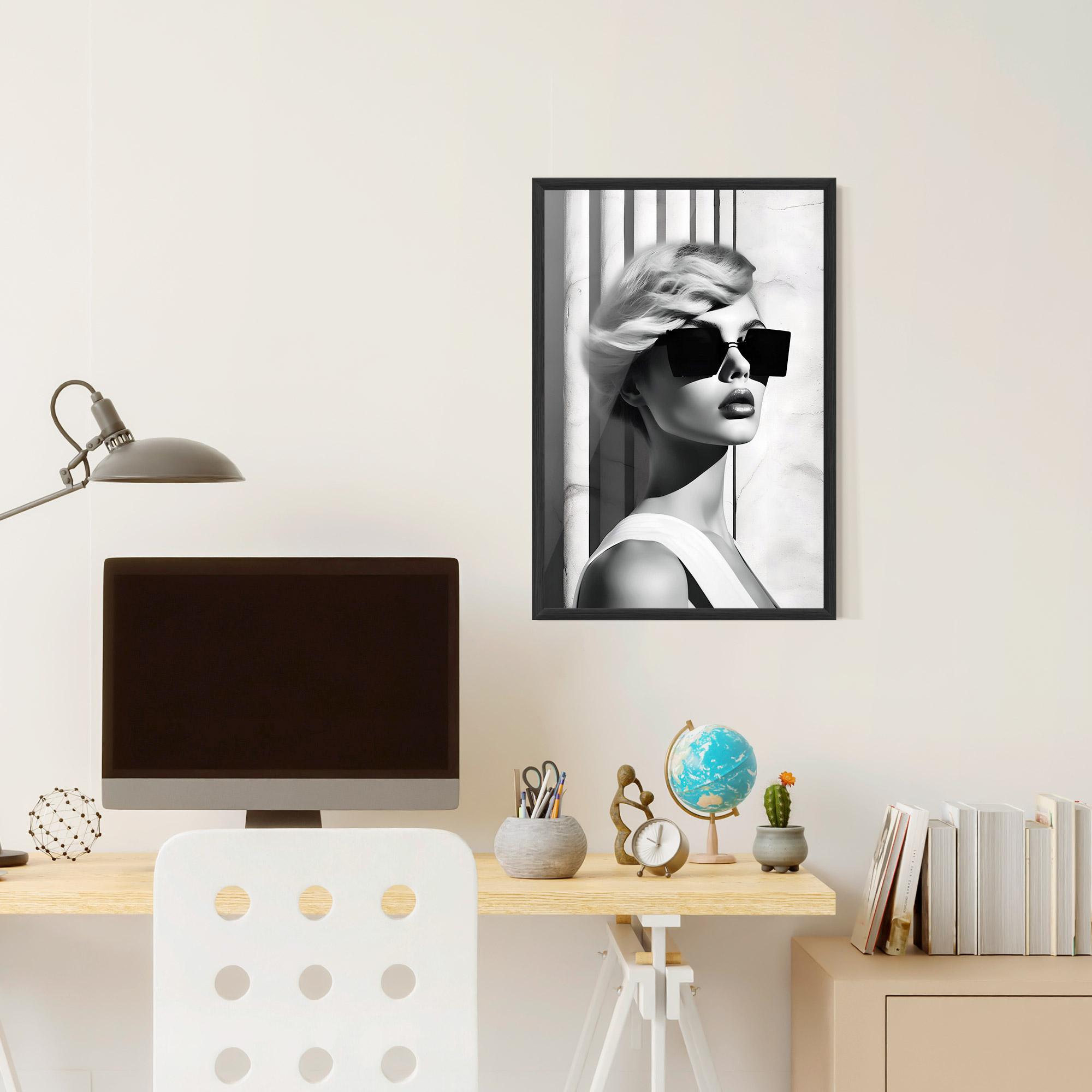 Gerahmte Poster Fashion Woman Glasses mockup 6