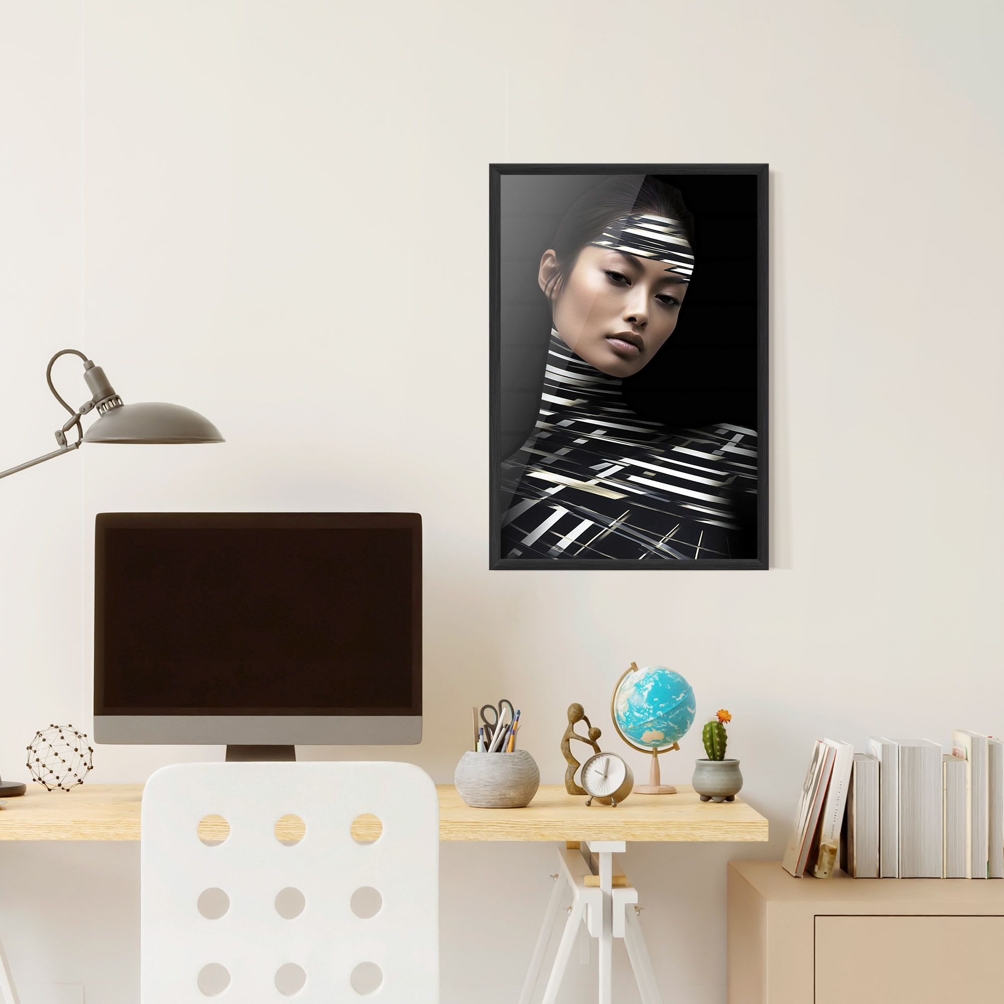 Futuristic Make Up Woman mockup 6