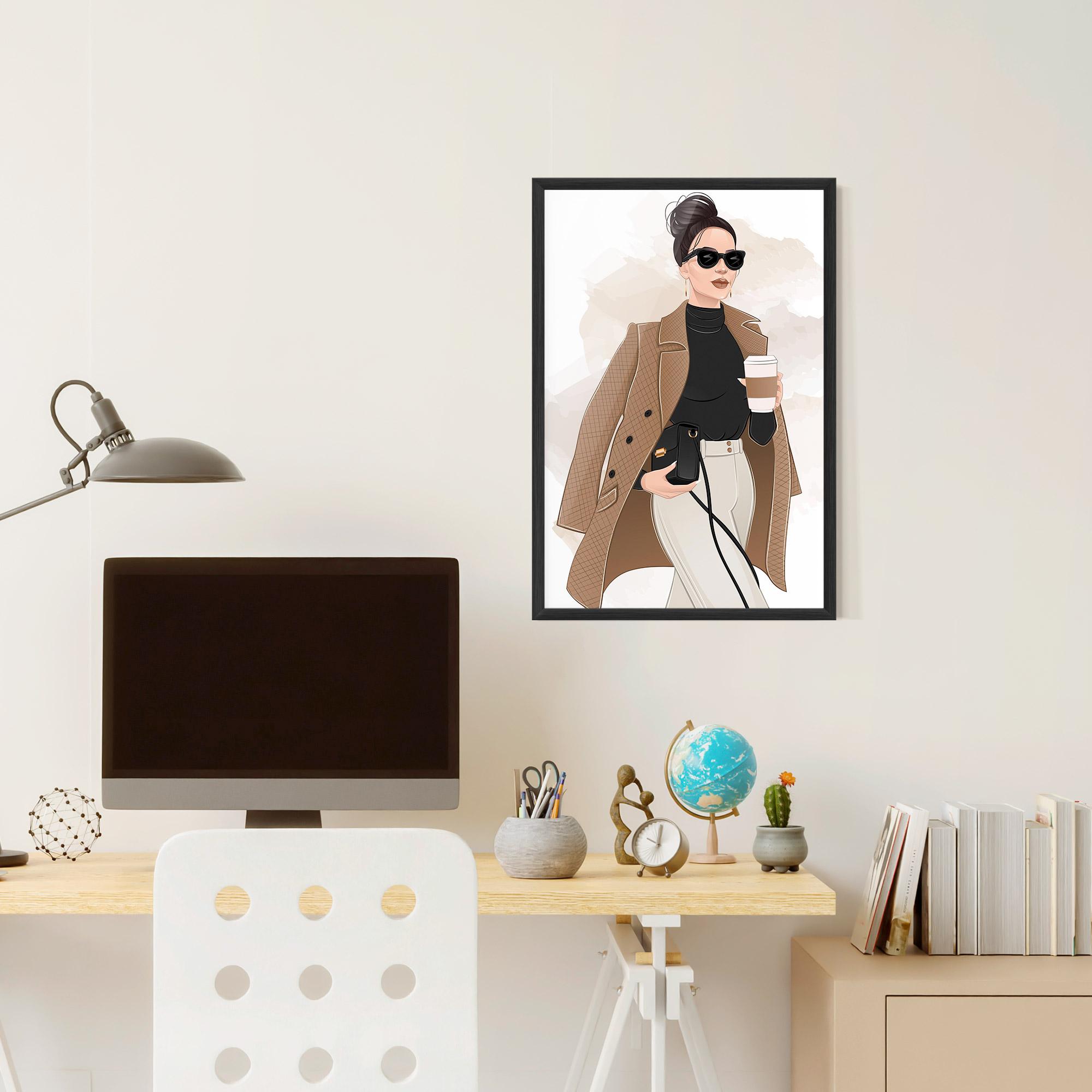Gerahmte Poster Modern Coffee Outfit mockup 6