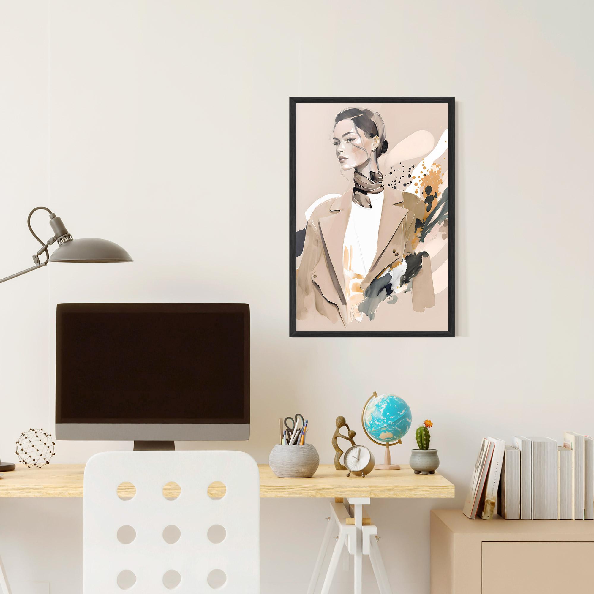 Gerahmte Poster Watercolor Stylish Model mockup 6