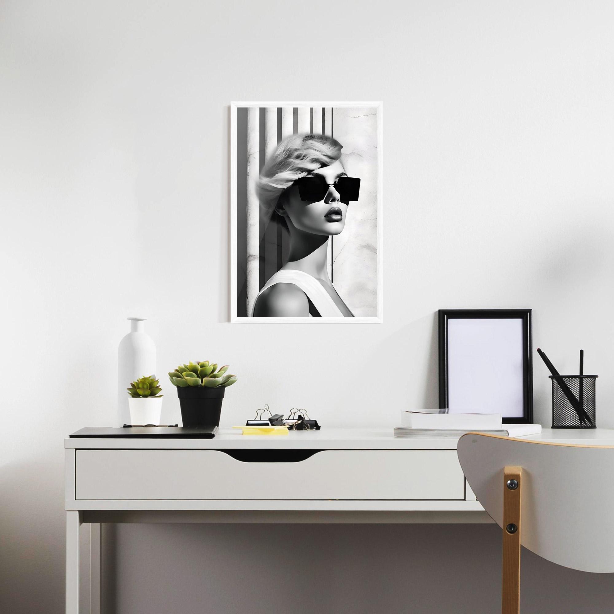 Gerahmte Poster Fashion Woman Glasses mockup 7