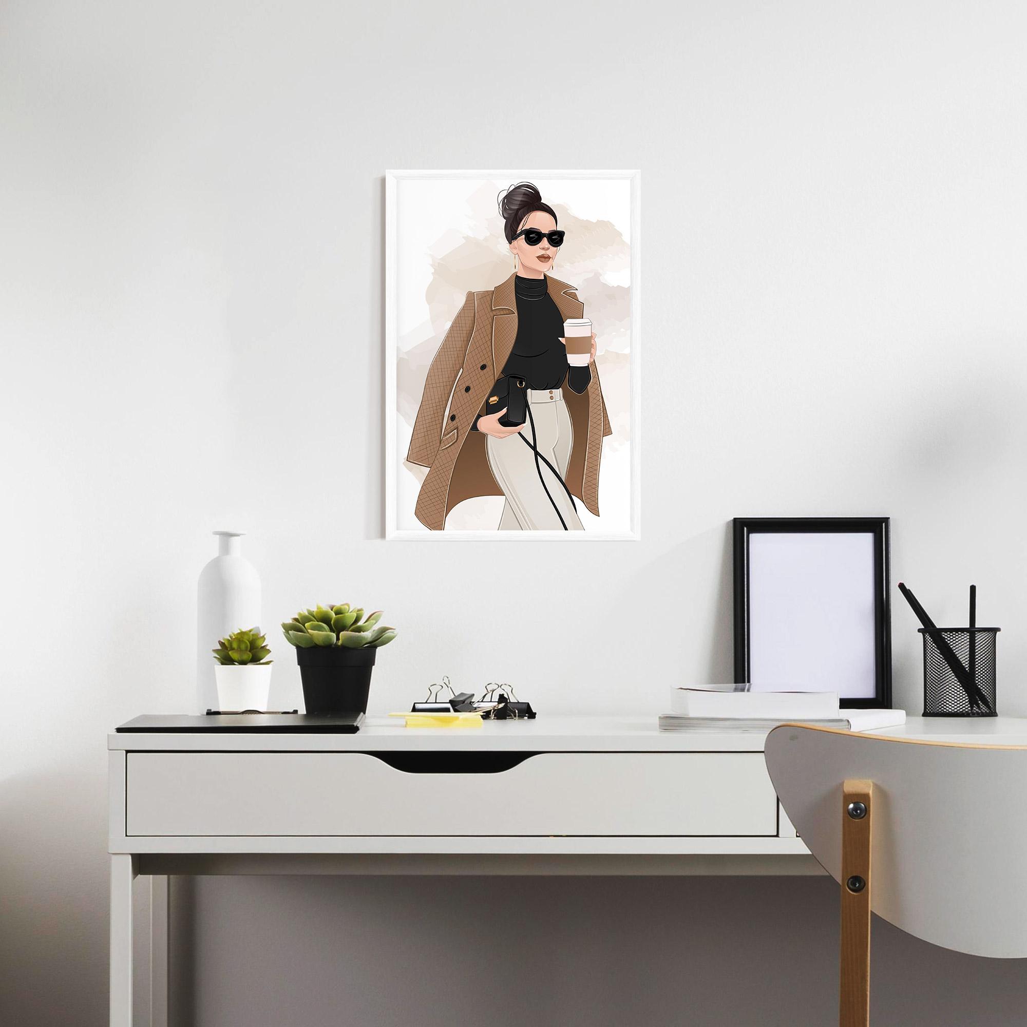 Gerahmte Poster Modern Coffee Outfit mockup 7
