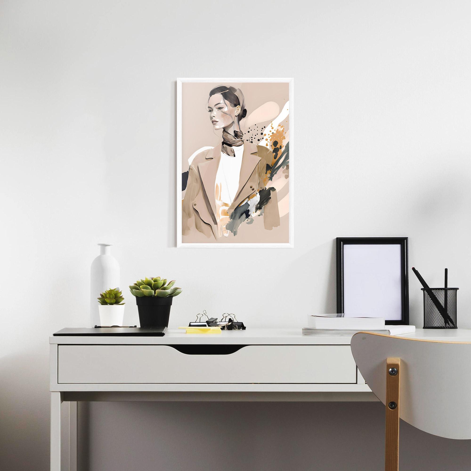 Gerahmte Poster Watercolor Stylish Model mockup 7
