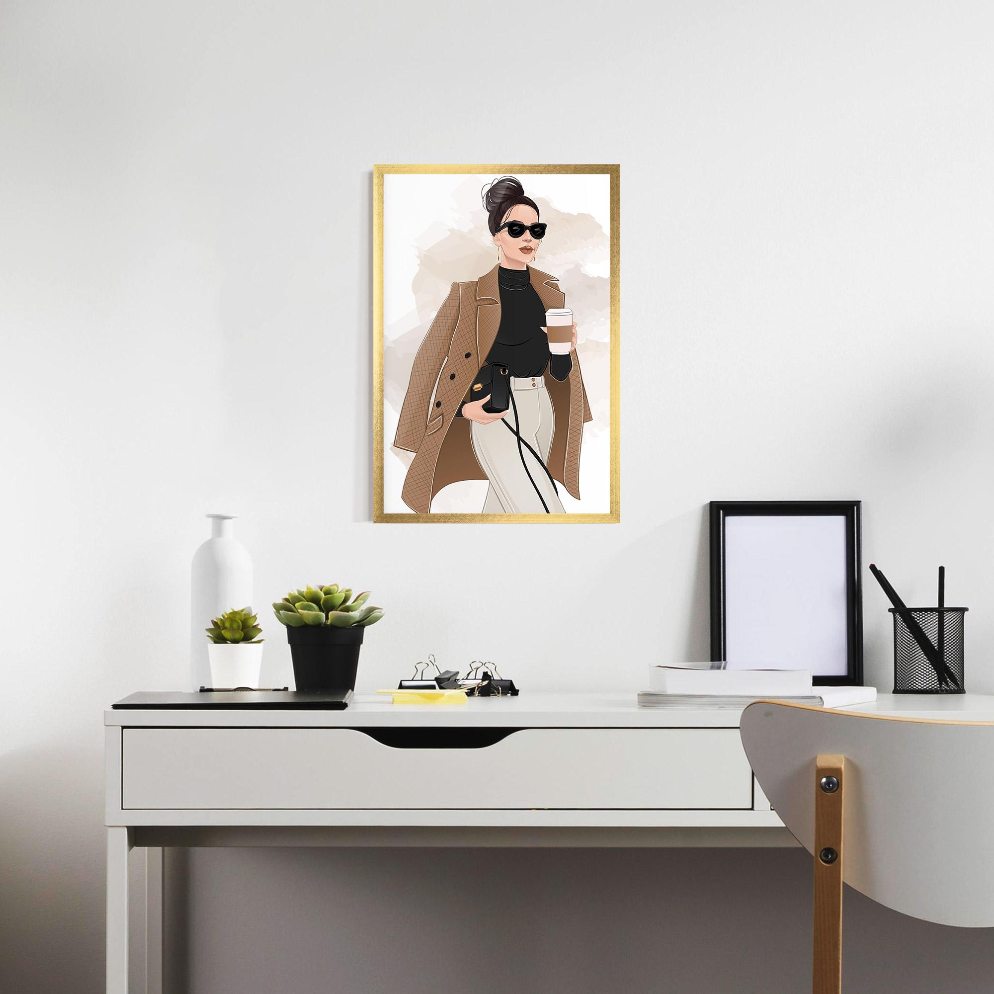 Gerahmte Poster Modern Coffee Outfit mockup 7