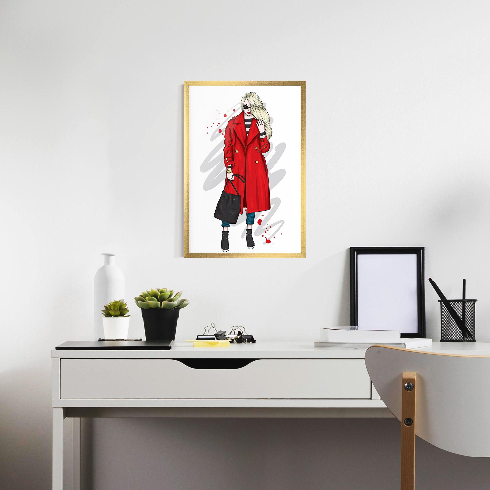 Gerahmte Poster Red Coat mockup 7