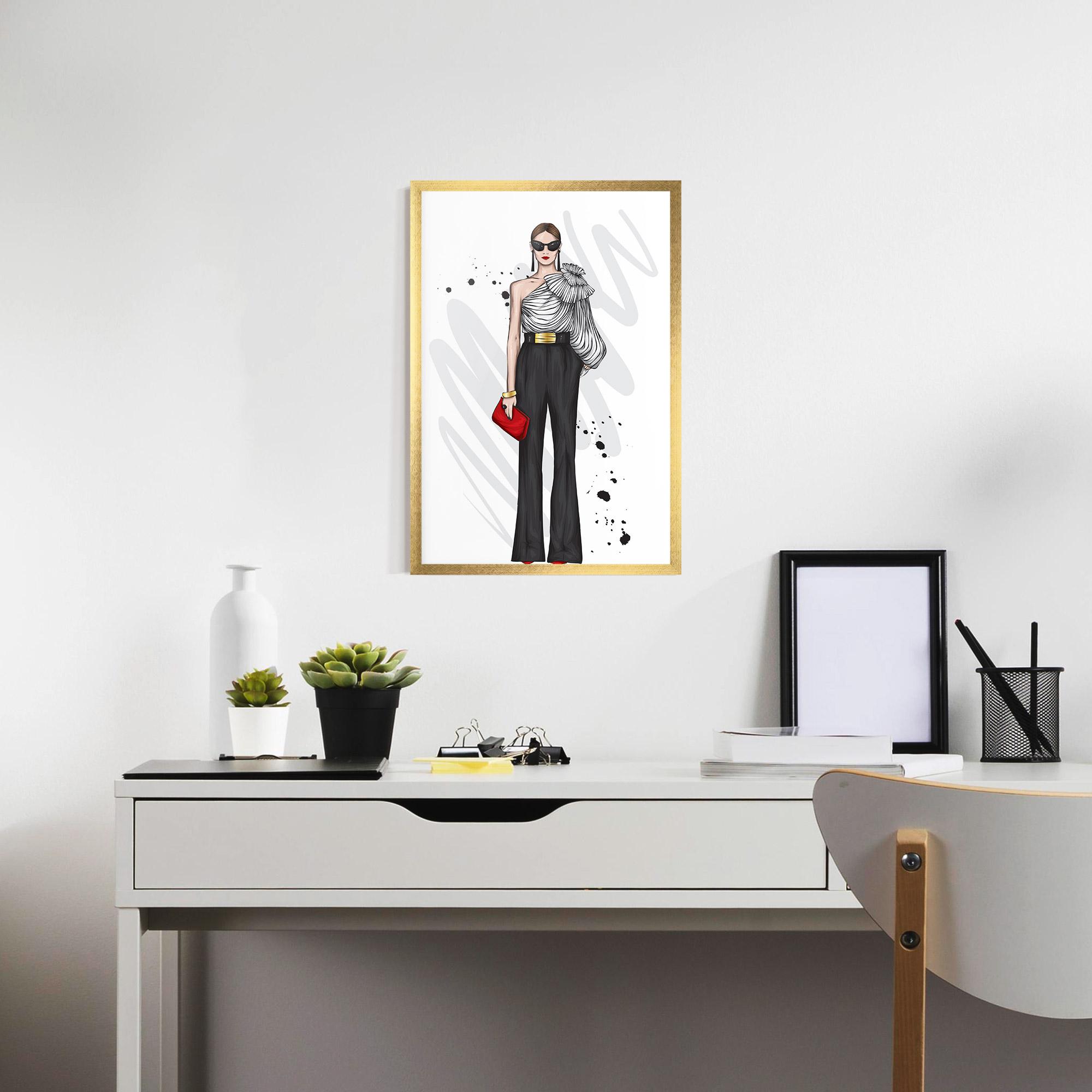 Gerahmte Poster Tall Black Pants mockup 7