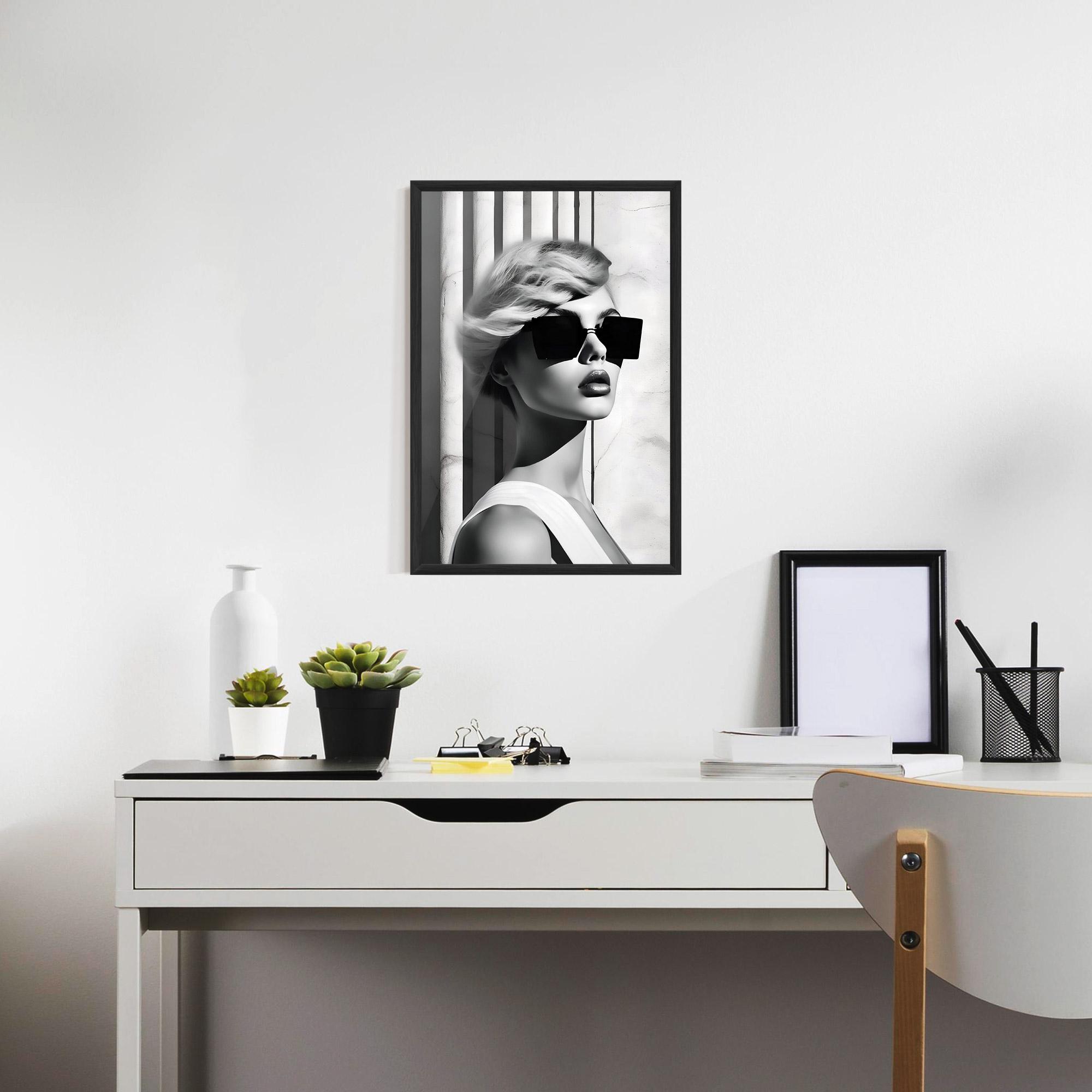 Gerahmte Poster Fashion Woman Glasses mockup 7