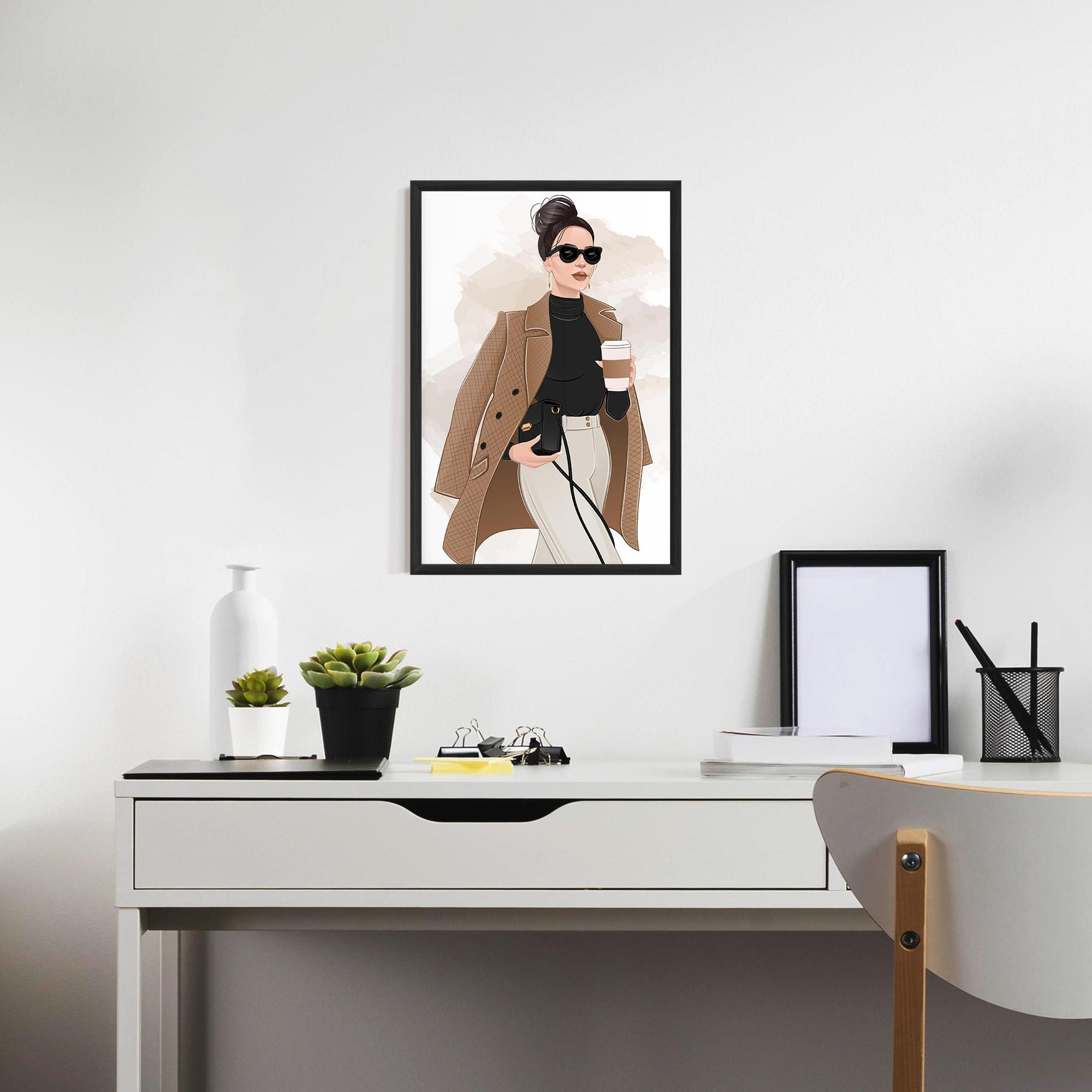Gerahmte Poster Modern Coffee Outfit mockup 7