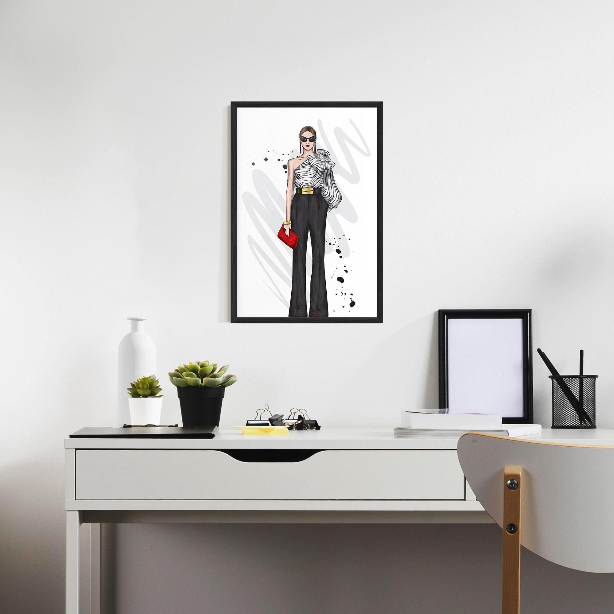 Gerahmte Poster Tall Black Pants mockup 7