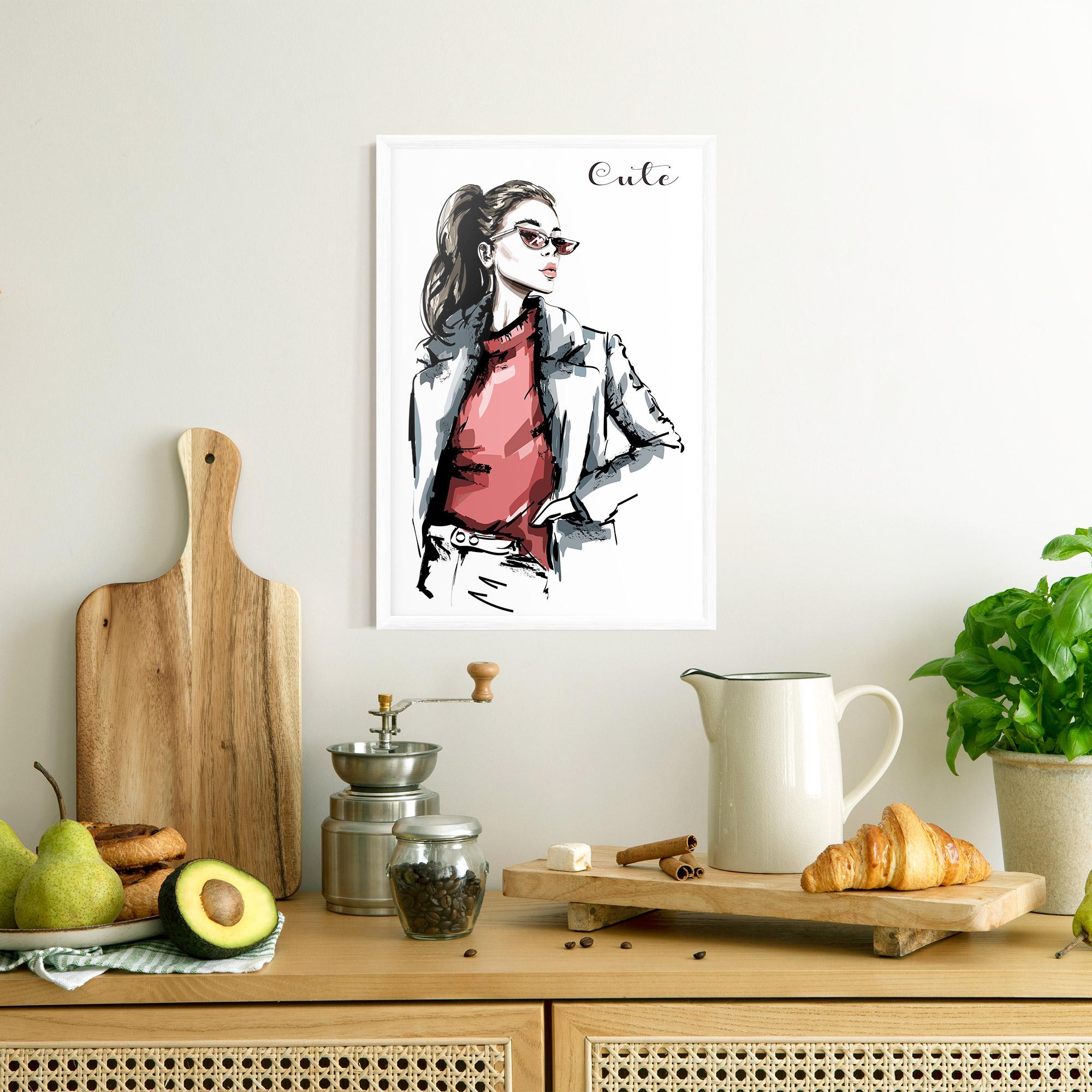 Gerahmte Poster Woman Feeling Cute mockup 8