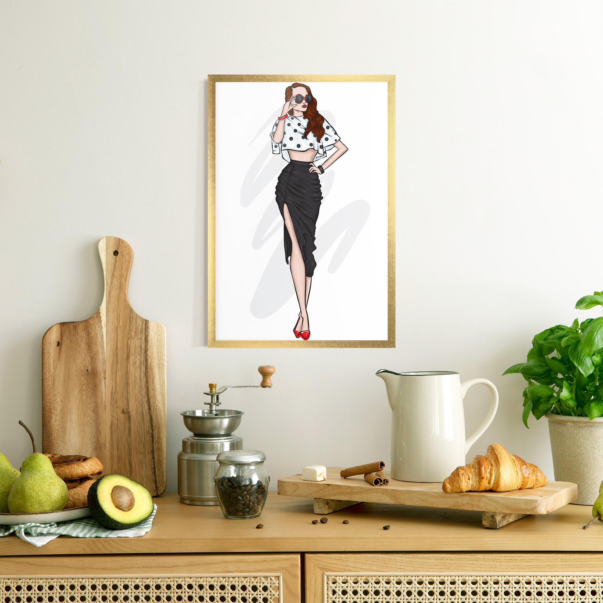 Gerahmte Poster Black Skirt Diva mockup 8