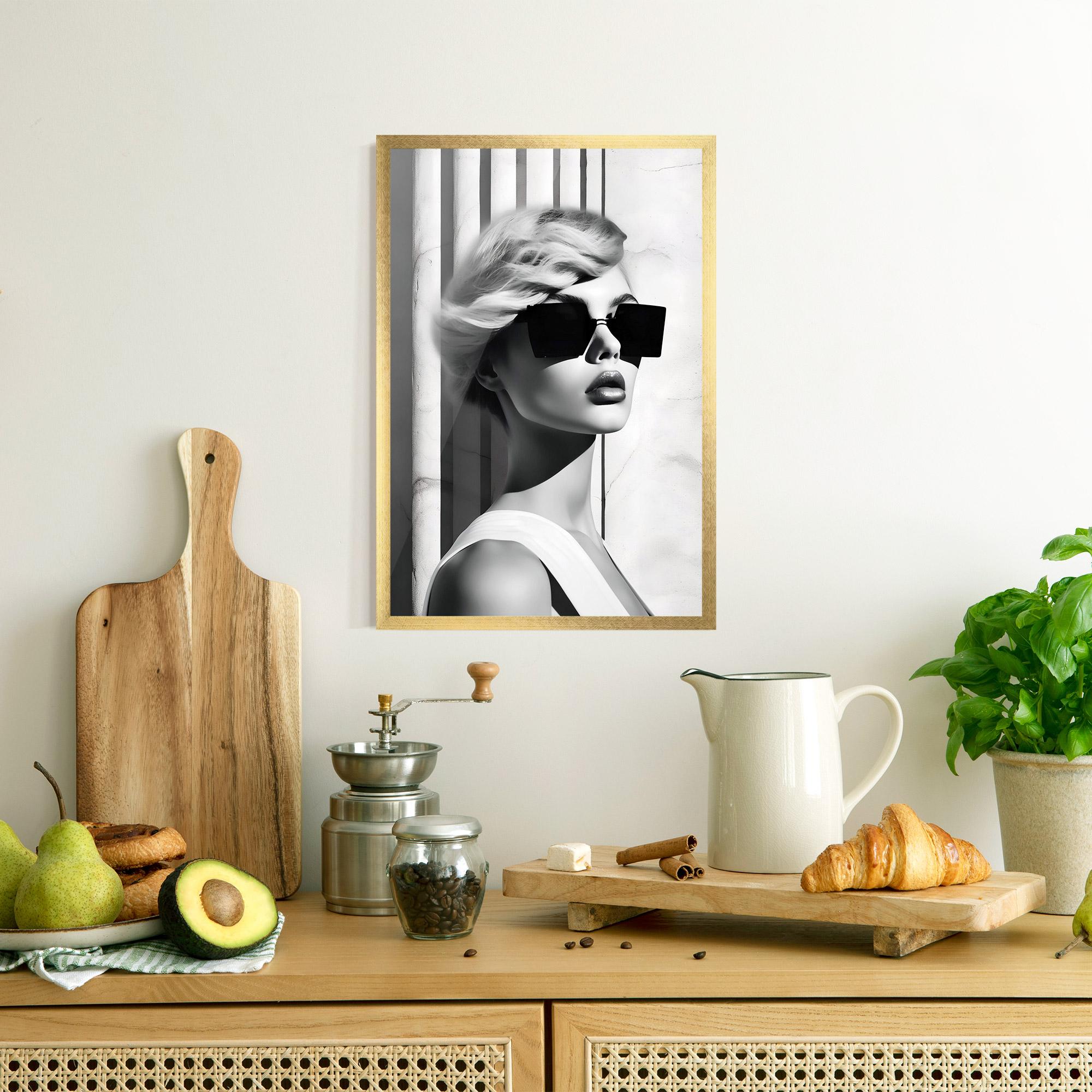Gerahmte Poster Fashion Woman Glasses mockup 8