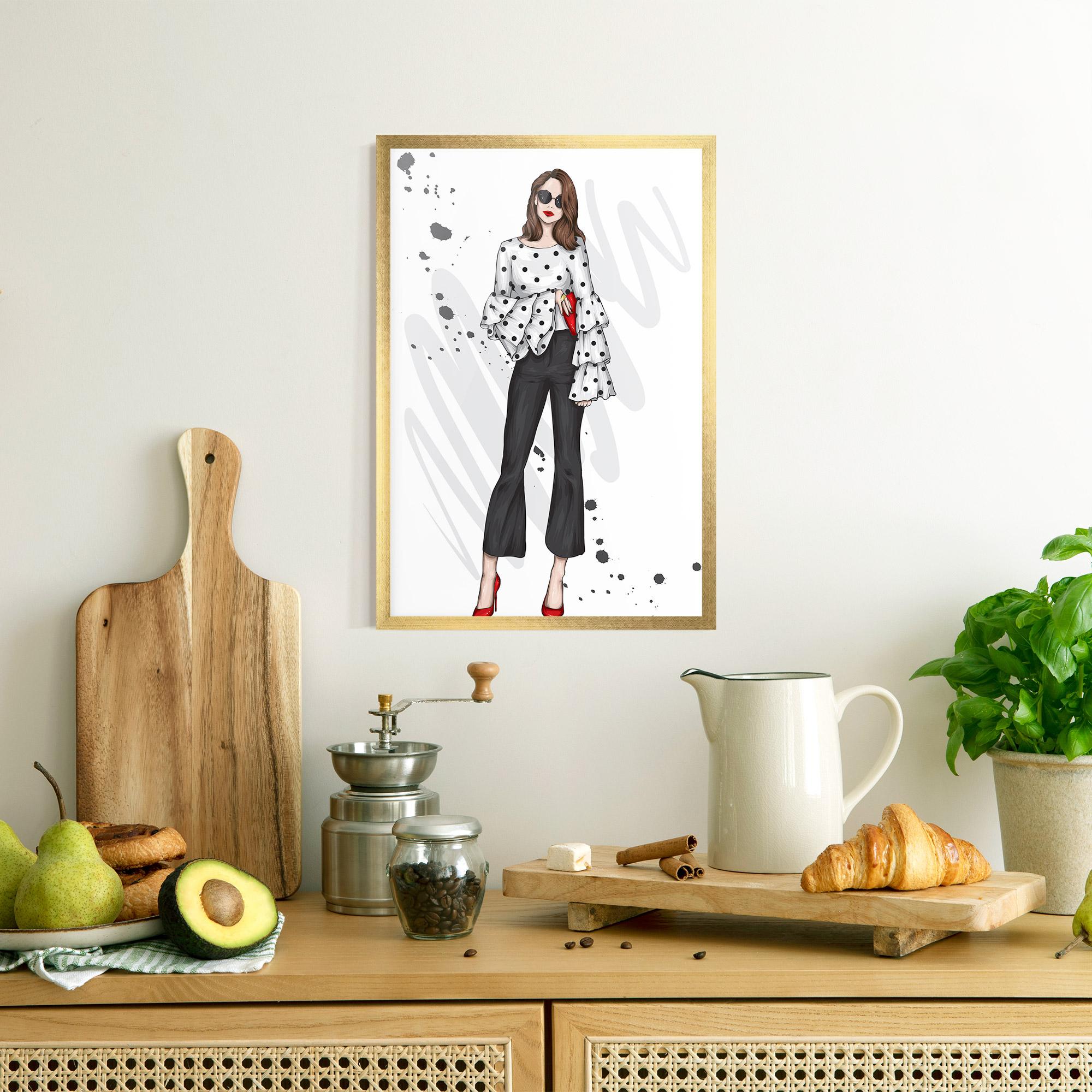 Gerahmte Poster Pretty Woman In White mockup 8