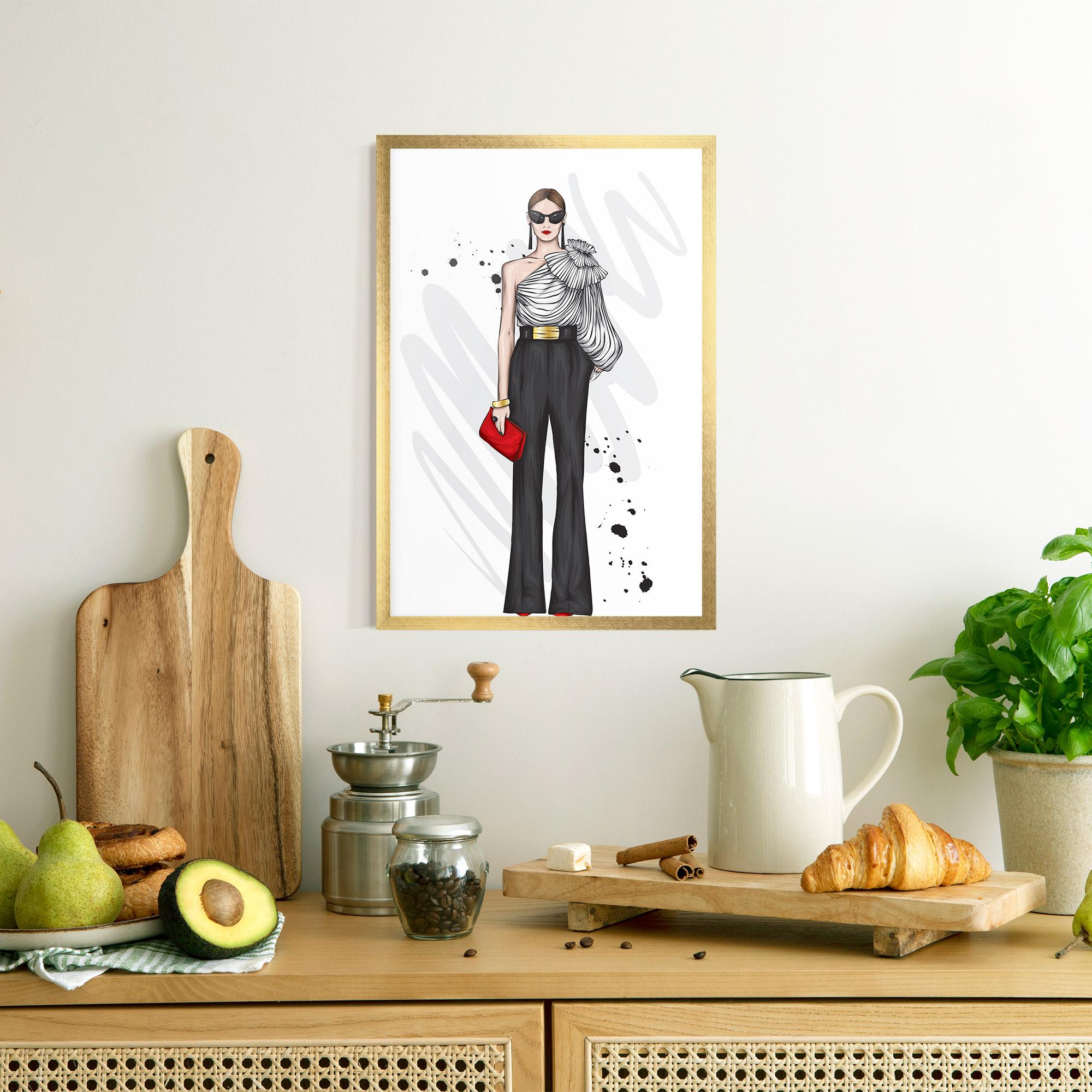 Gerahmte Poster Tall Black Pants mockup 8