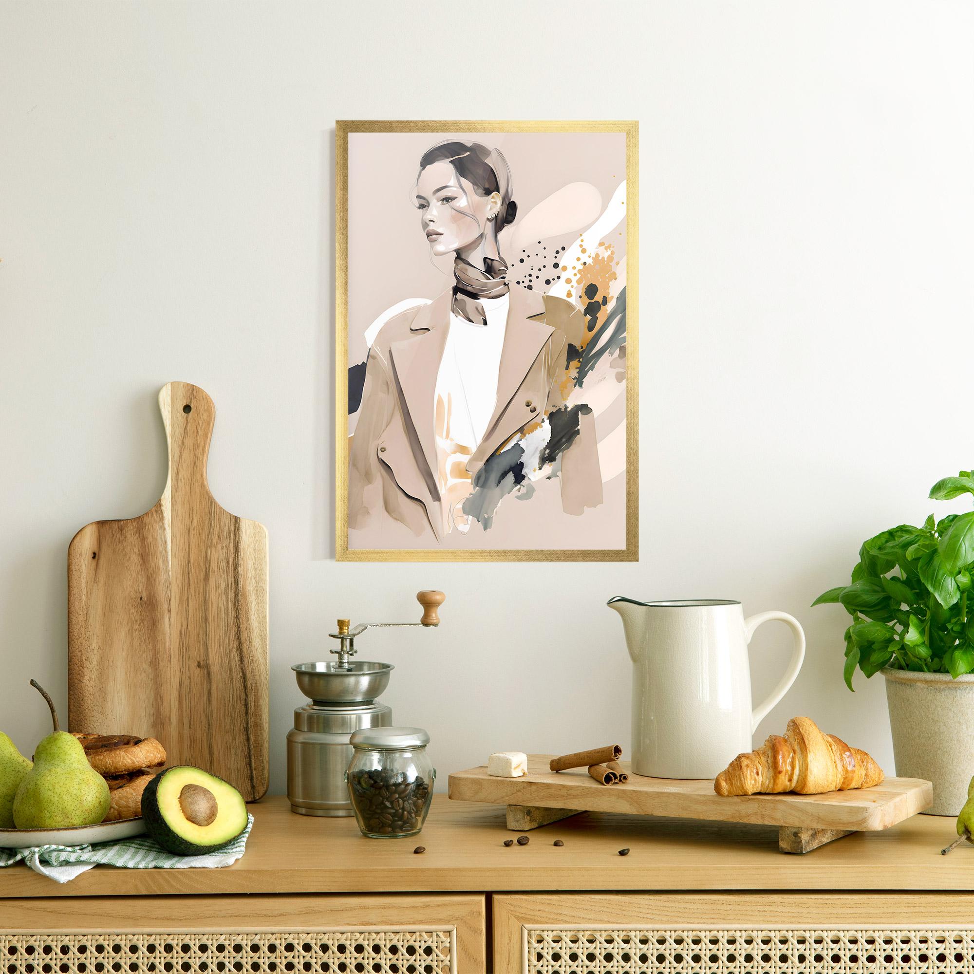 Gerahmte Poster Watercolor Stylish Model mockup 8