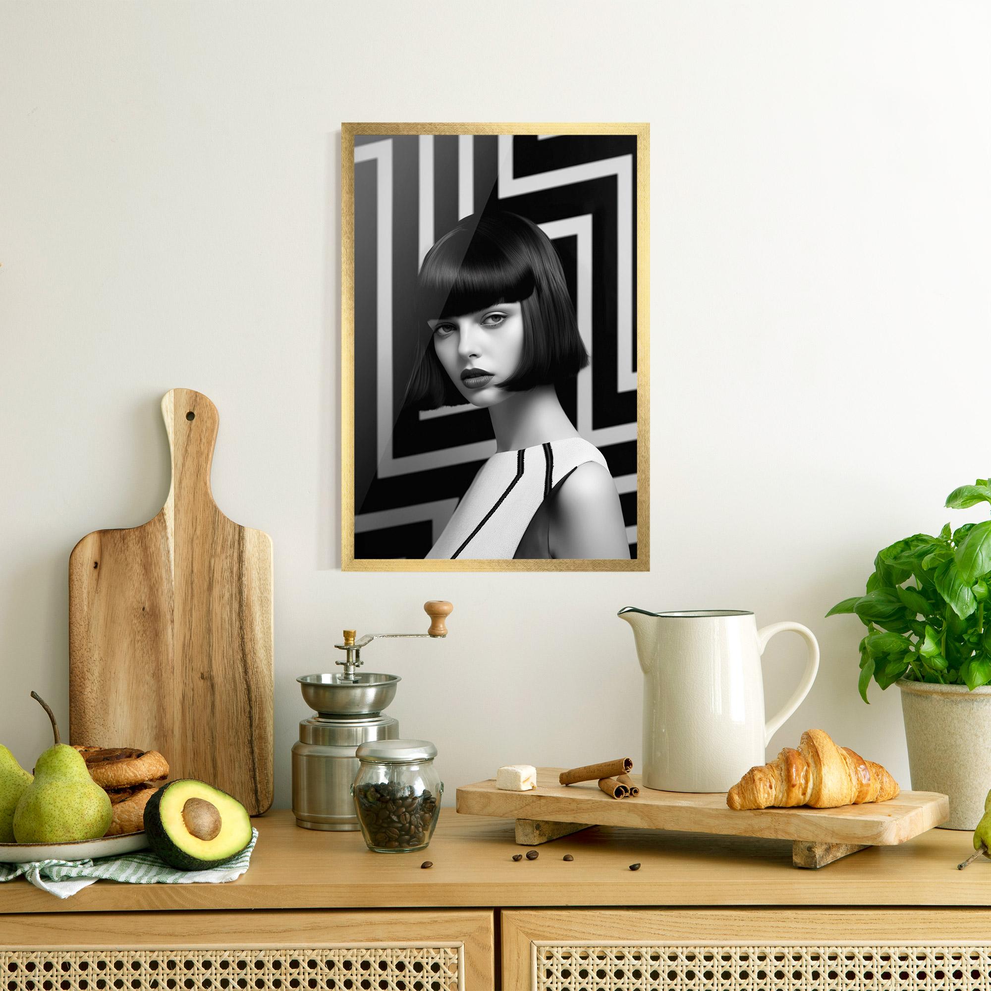 Gerahmte Poster Woman Abstract Art mockup 8