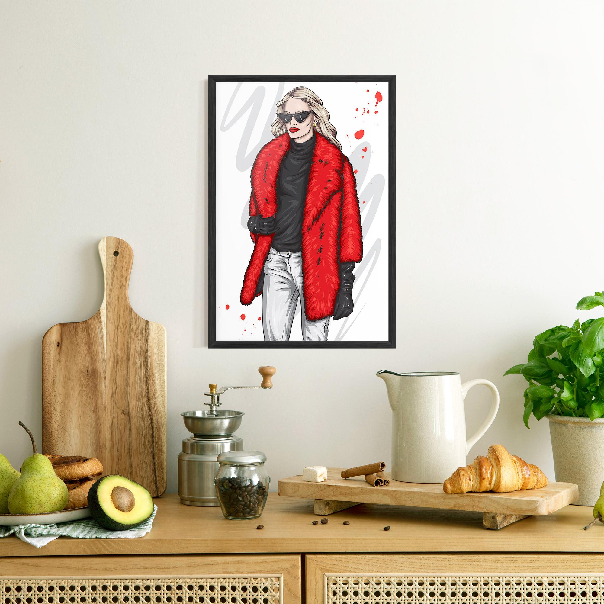 Gerahmte Poster Black Blouse Woman mockup 8