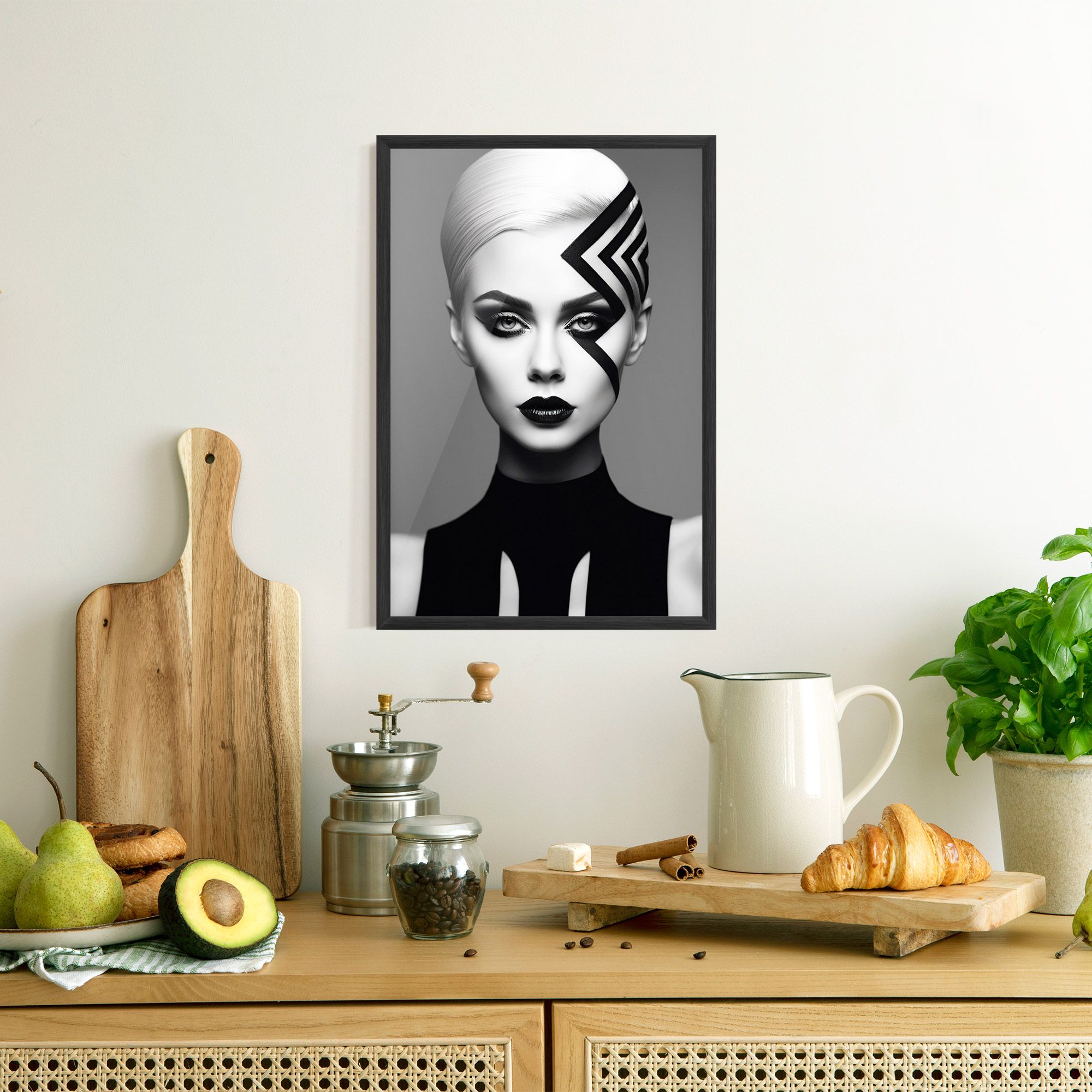 Black Lines On Face mockup 8