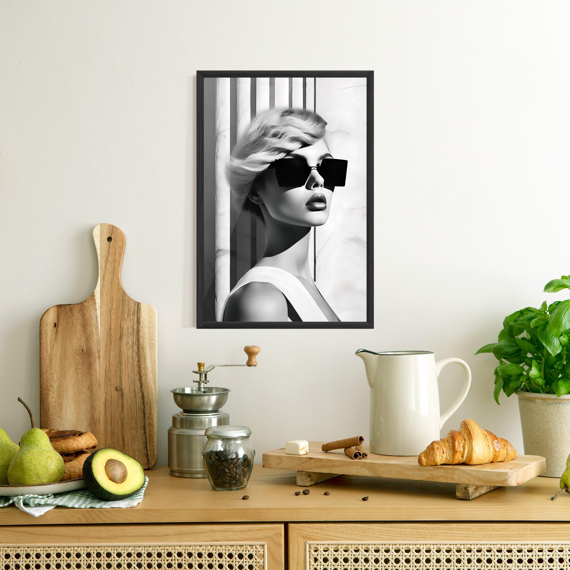 Gerahmte Poster Fashion Woman Glasses mockup 8