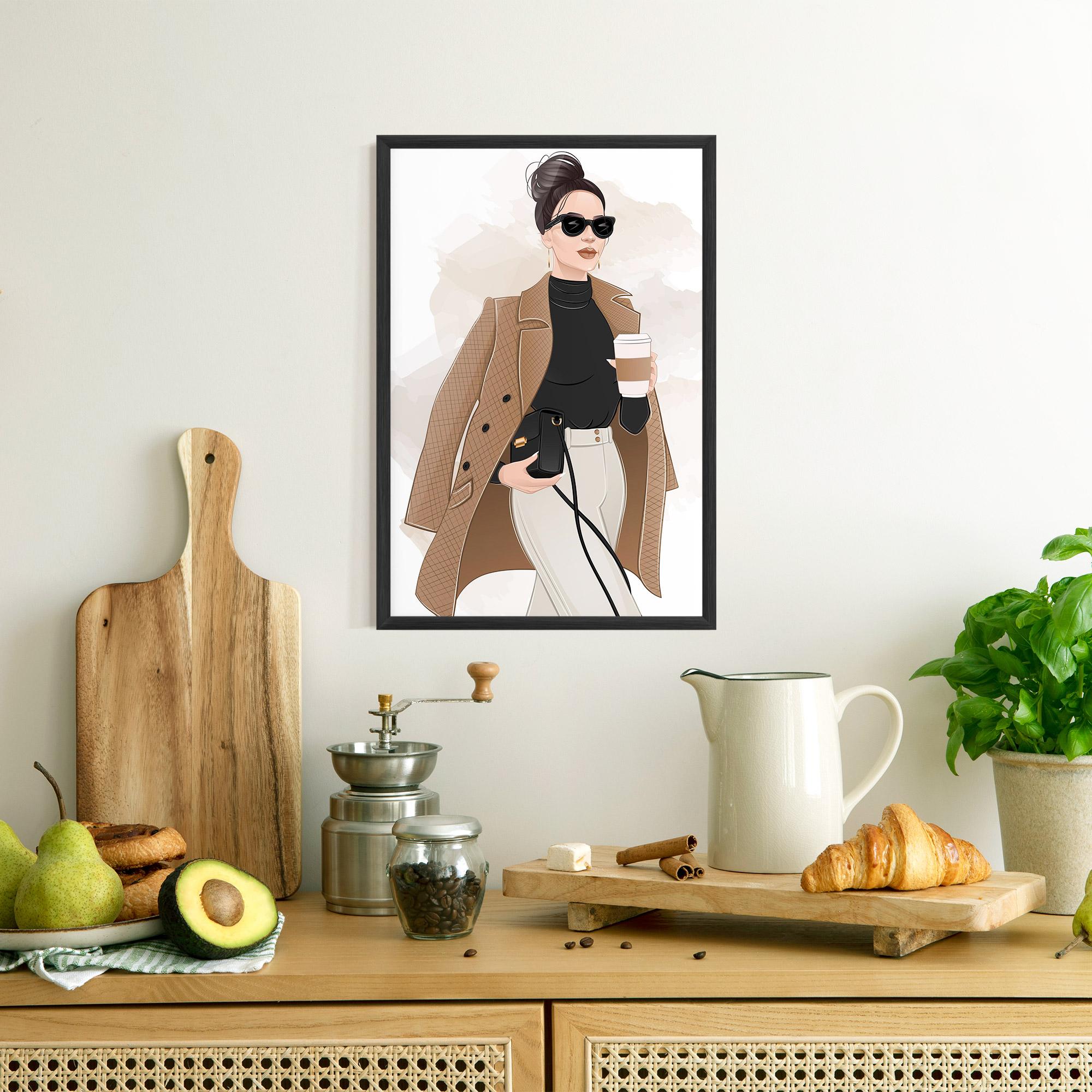 Gerahmte Poster Modern Coffee Outfit mockup 8