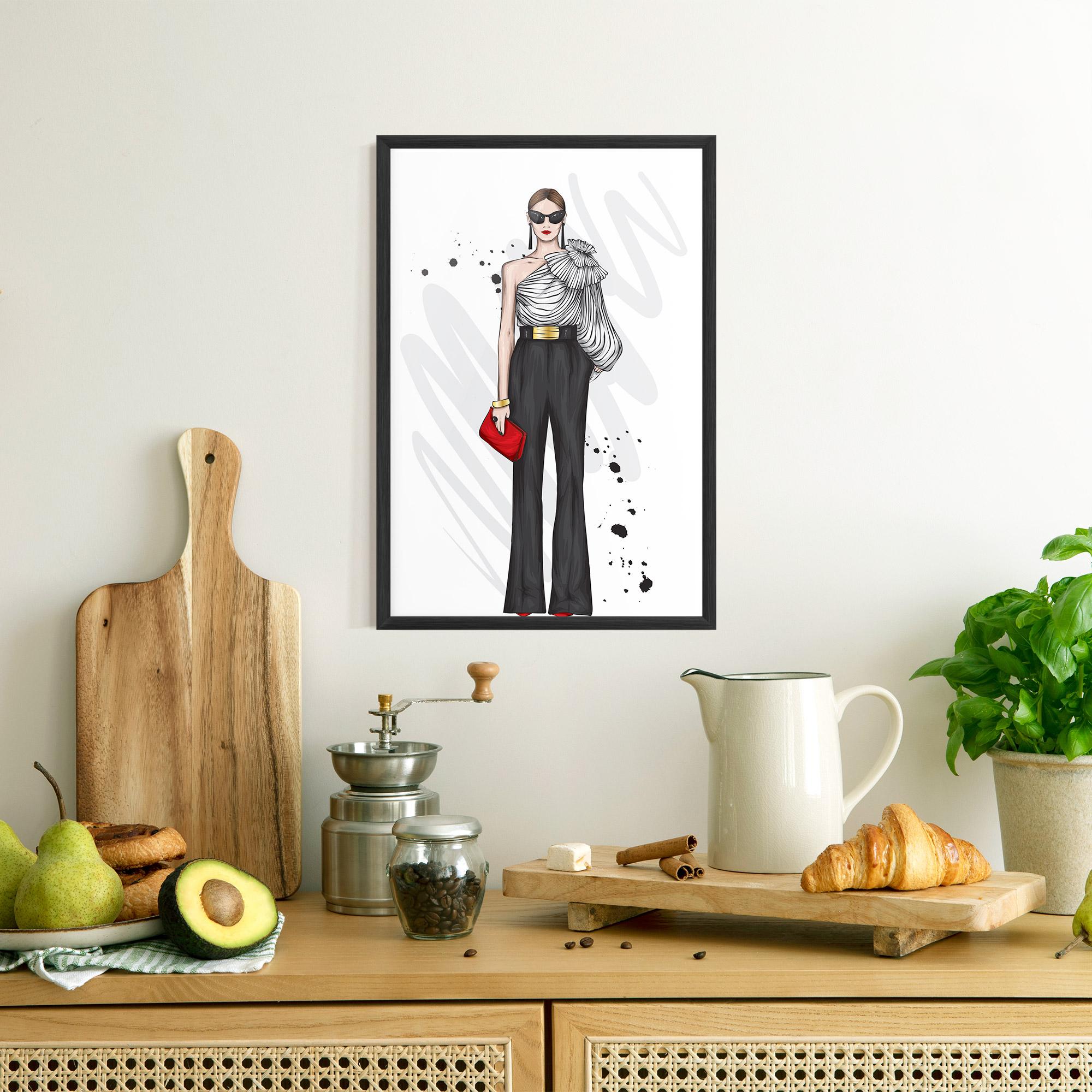 Gerahmte Poster Tall Black Pants mockup 8