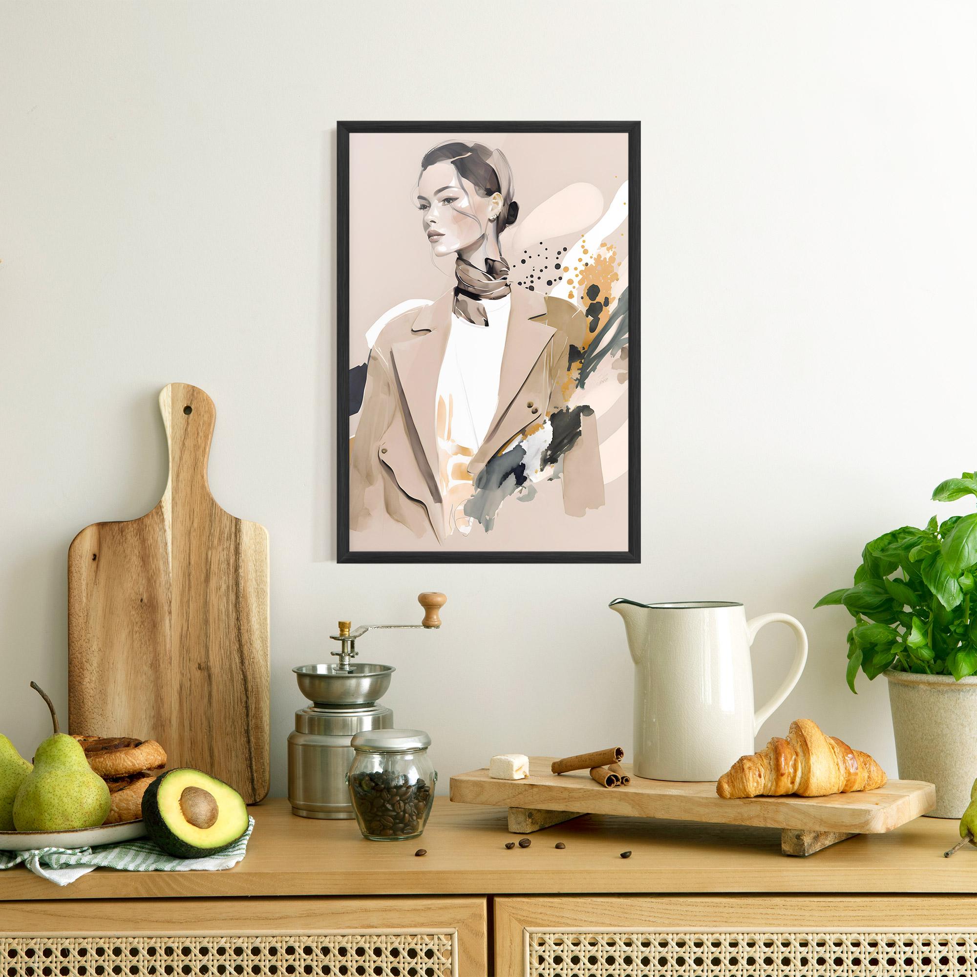 Gerahmte Poster Watercolor Stylish Model mockup 8