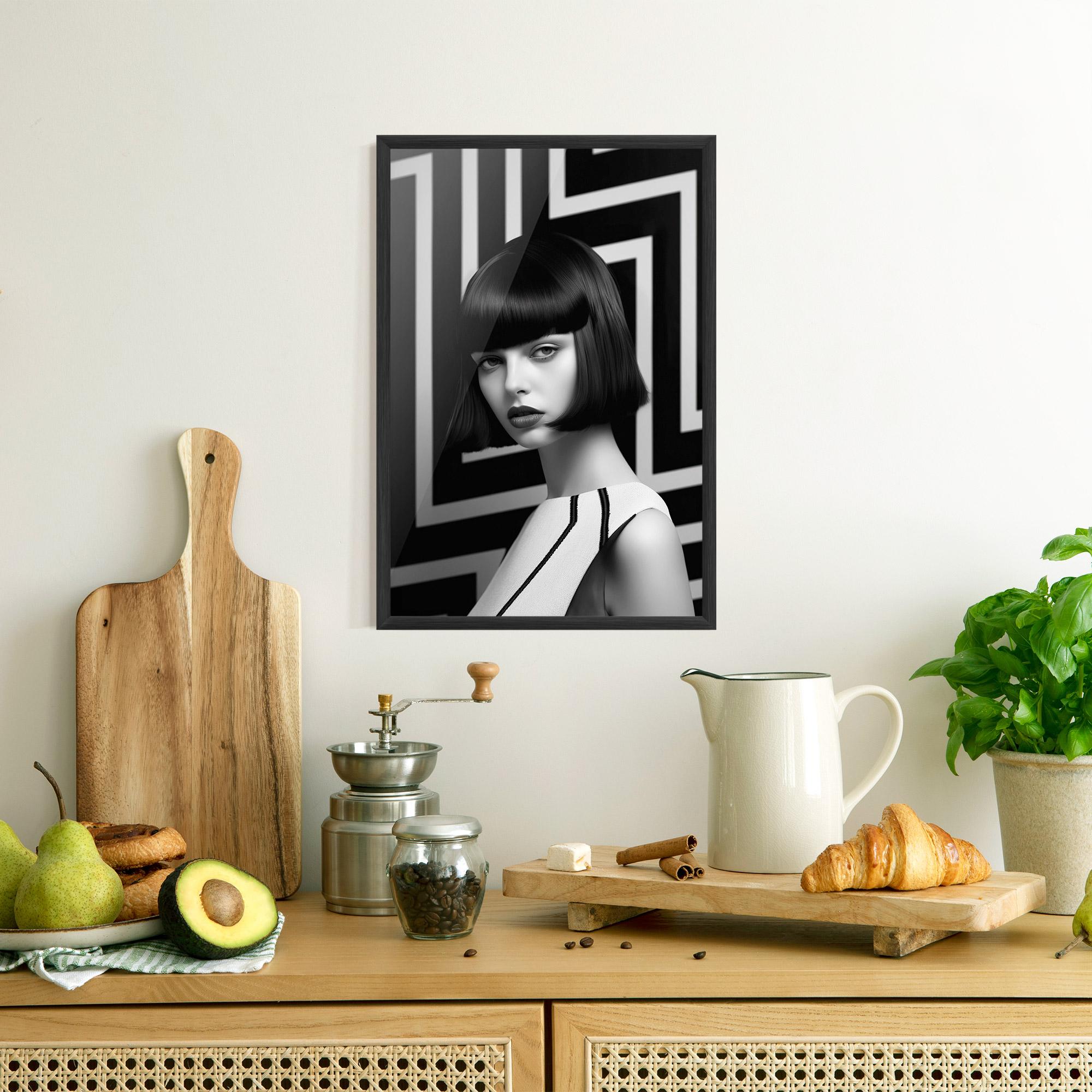 Gerahmte Poster Woman Abstract Art mockup 8