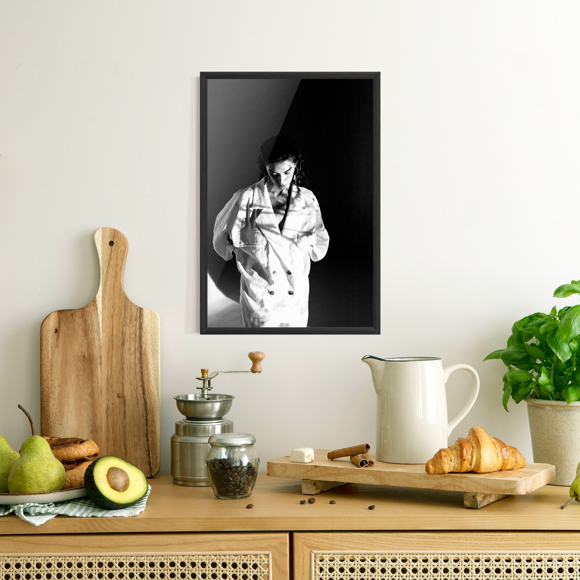 Woman Black Wall mockup 8